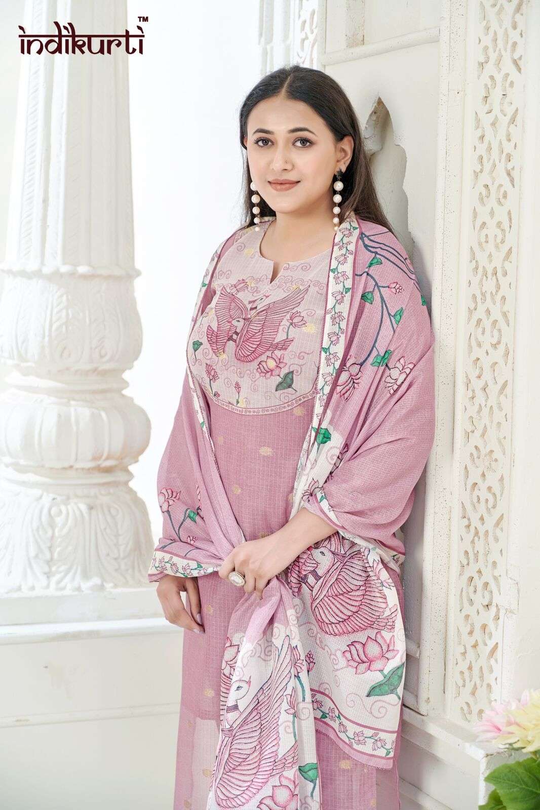 SHIVANI-5 BY INDIKURTI IN KOTA CHEX JACQUARD WITH COMBO PACKING 
