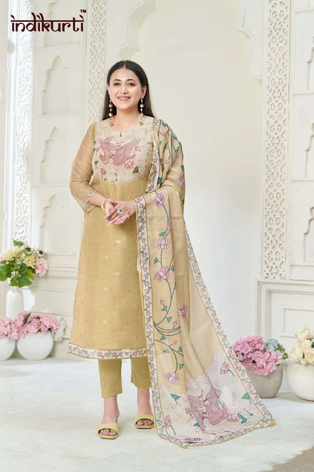 SHIVANI-5 BY INDIKURTI IN KOTA CHEX JACQUARD WITH COMBO PACKING 