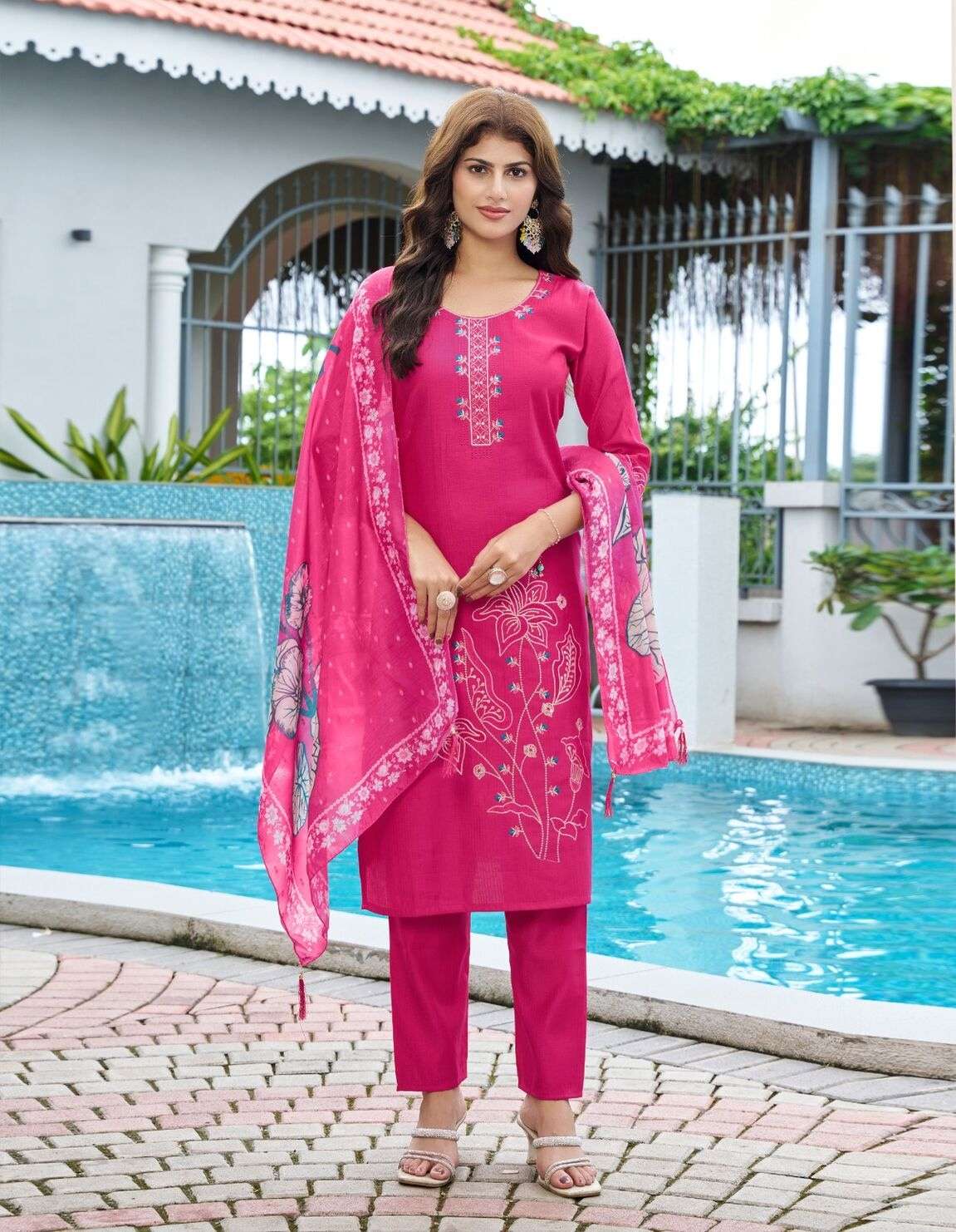 SIYARA VOL-1 BY RARELILY IN BURLINE SILK WITH INNER AND ORGANJA BUTTI DIGITAL PRINT DUPATTA 