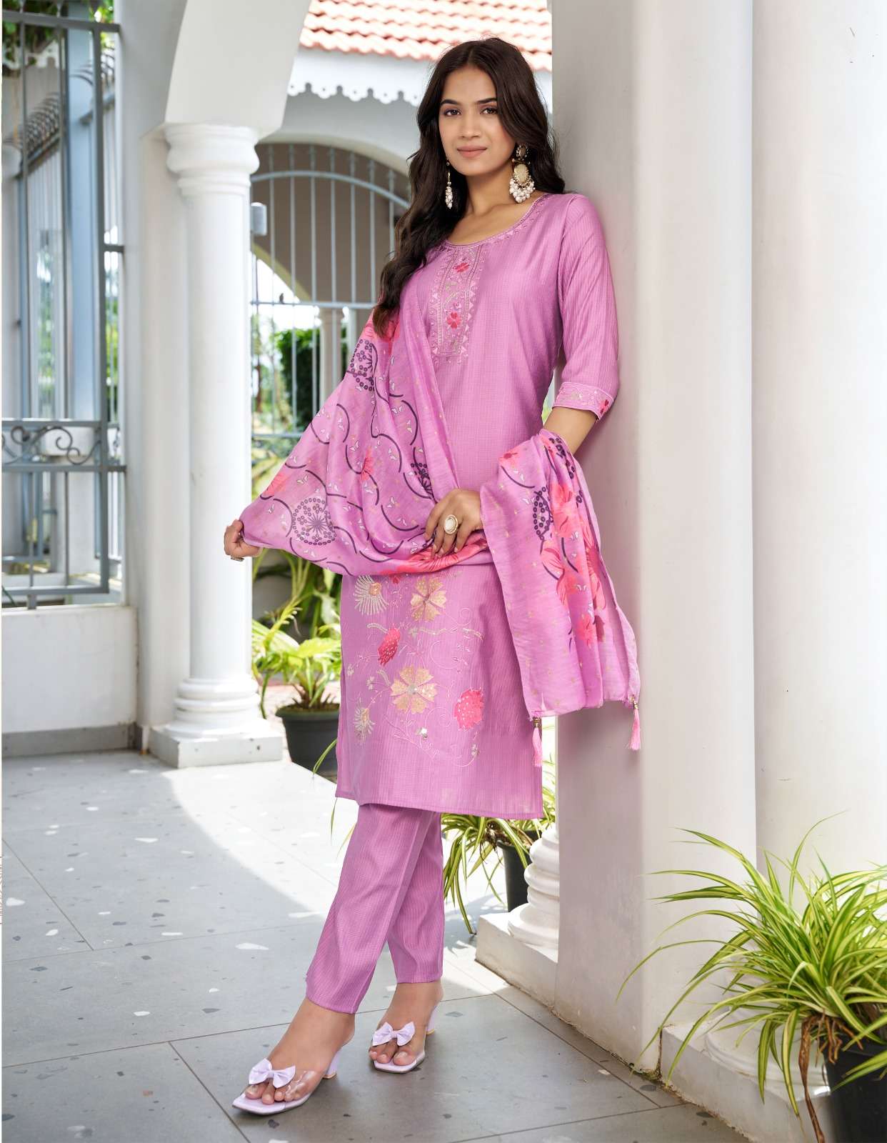 SIYARA VOL-1 BY RARELILY IN BURLINE SILK WITH INNER AND ORGANJA BUTTI DIGITAL PRINT DUPATTA 