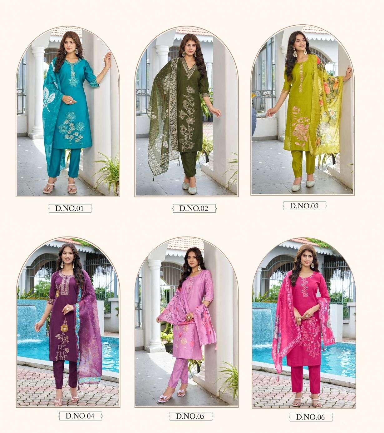 SIYARA VOL-1 BY RARELILY IN BURLINE SILK WITH INNER AND ORGANJA BUTTI DIGITAL PRINT DUPATTA 