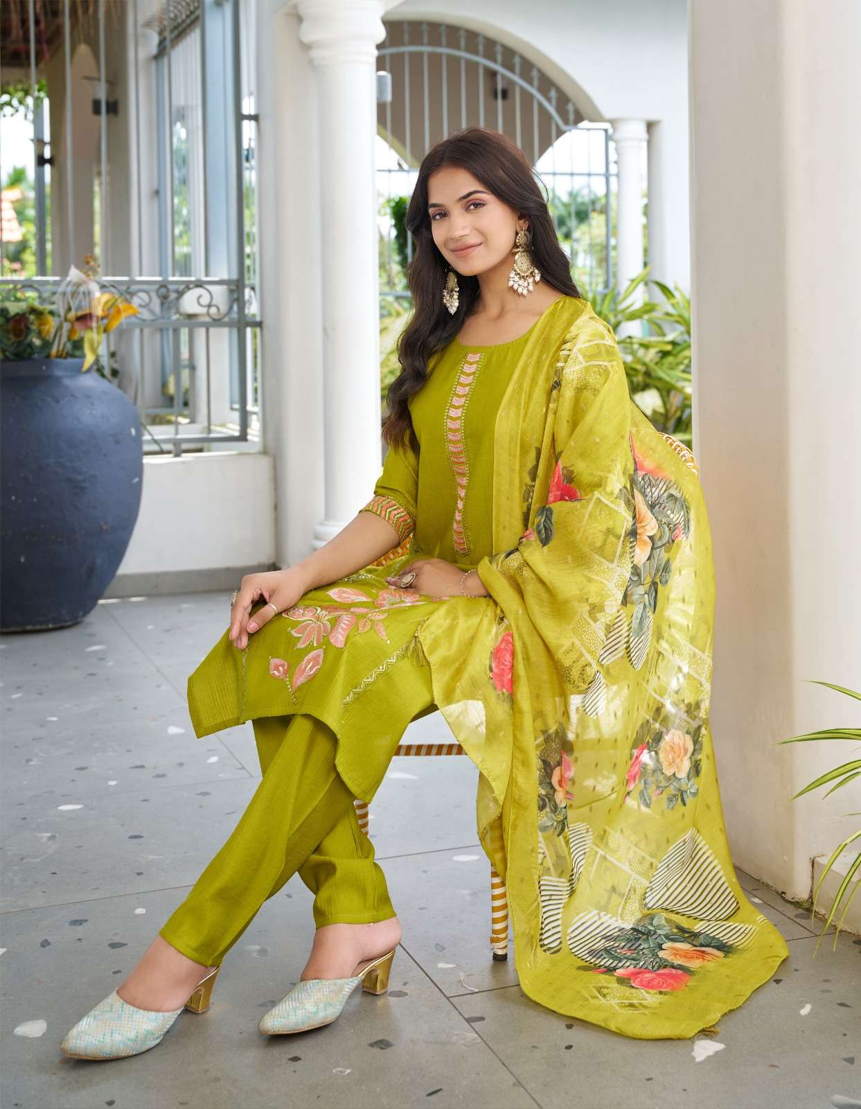 SIYARA VOL-1 BY RARELILY IN BURLINE SILK WITH INNER AND ORGANJA BUTTI DIGITAL PRINT DUPATTA 