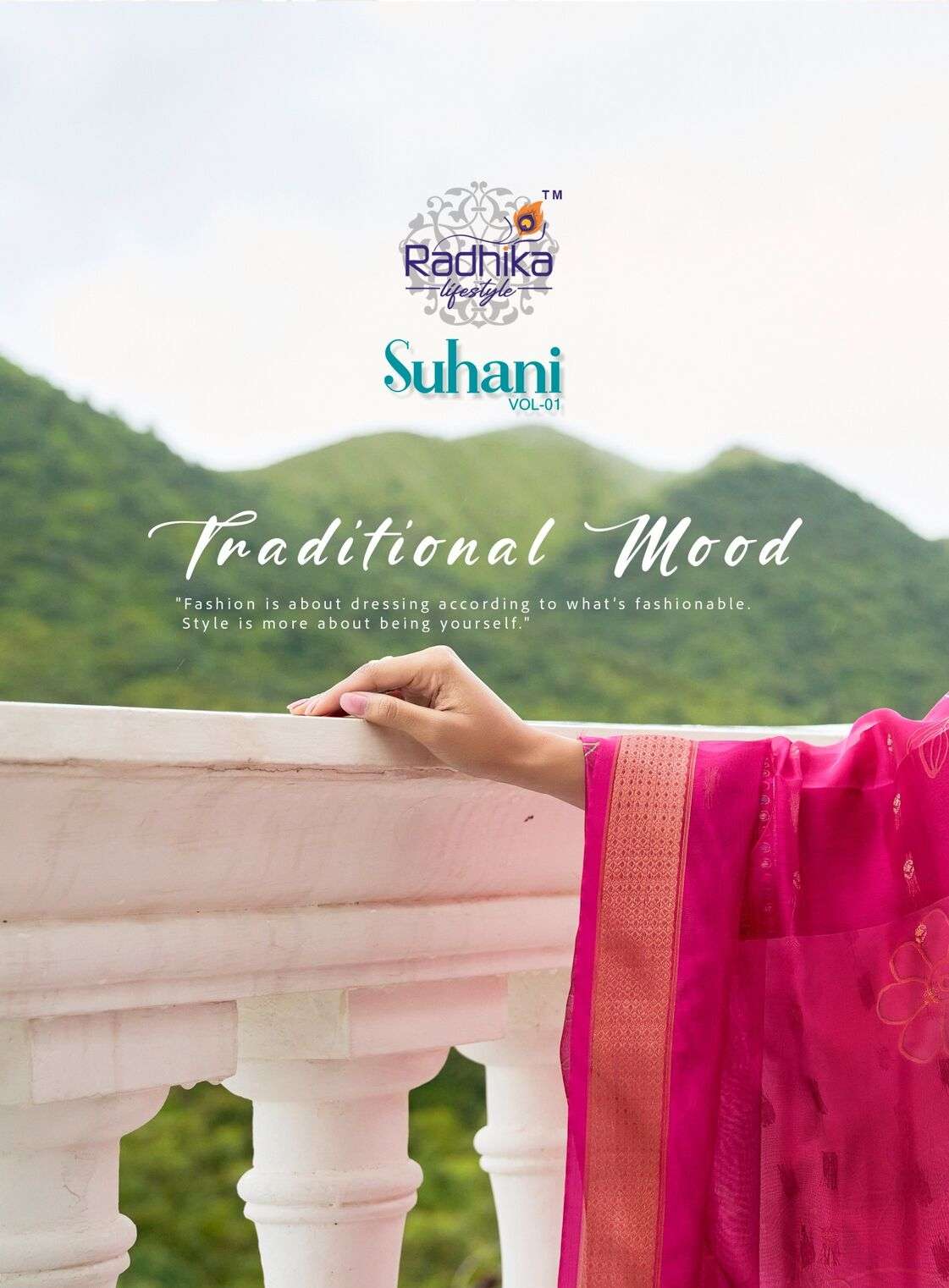 SUHANI VOL-1 BY RADHIKA LIFESTYLE IN ROMAN SILK & ORGANZA DIGITAL DUPATTA WITH WORK 