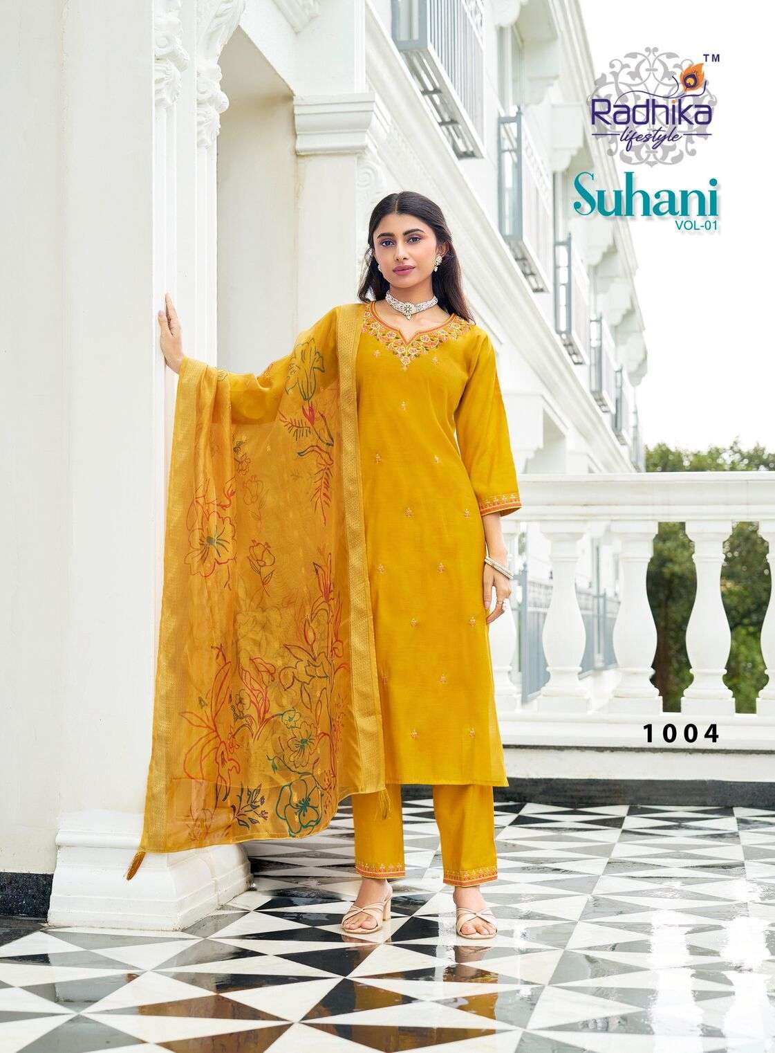 SUHANI VOL-1 BY RADHIKA LIFESTYLE IN ROMAN SILK & ORGANZA DIGITAL DUPATTA WITH WORK 