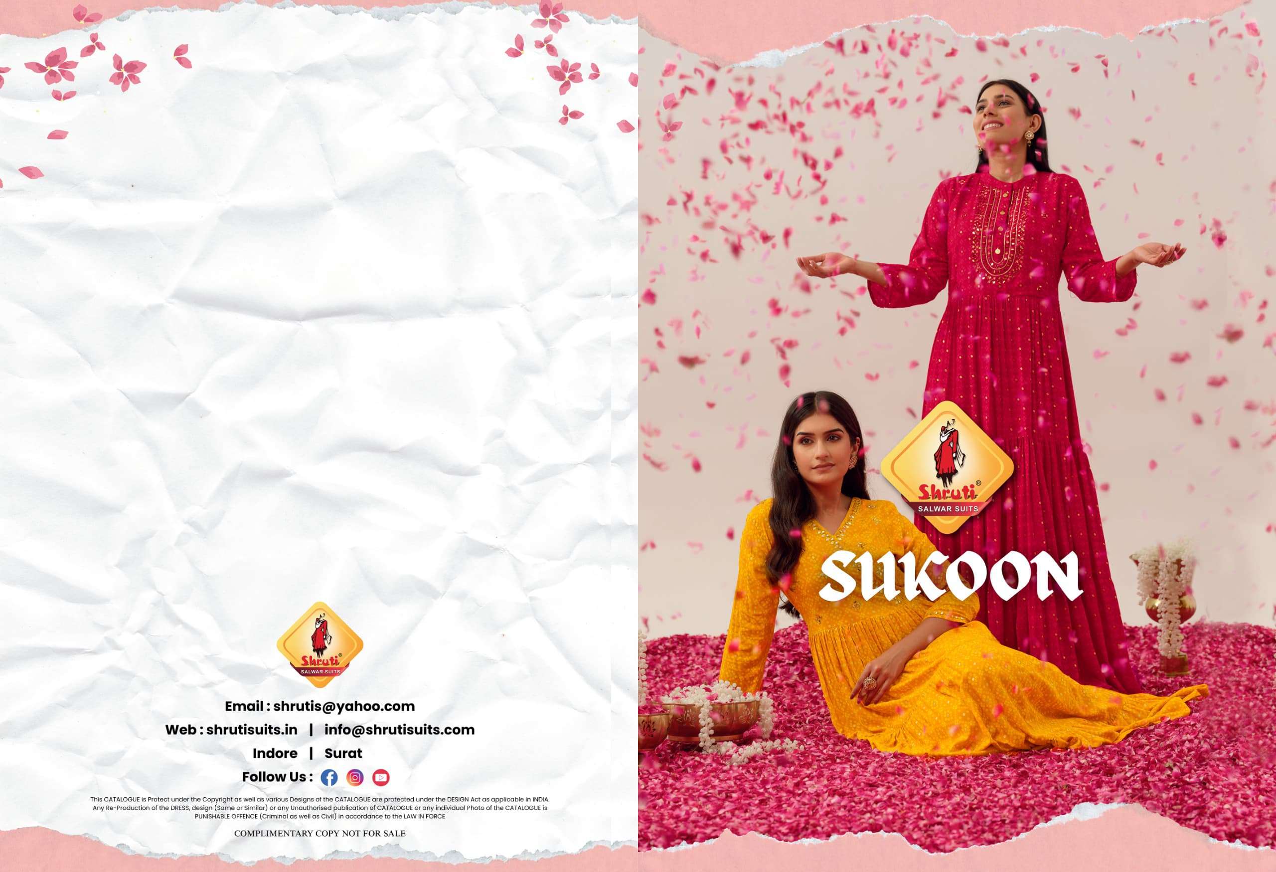 SUKOON BY SHRUTI SUIT IN PURE COTTON MODAL LIVA RAYON WITH FESTIVAL PRINTS TRENDY GOWNS 