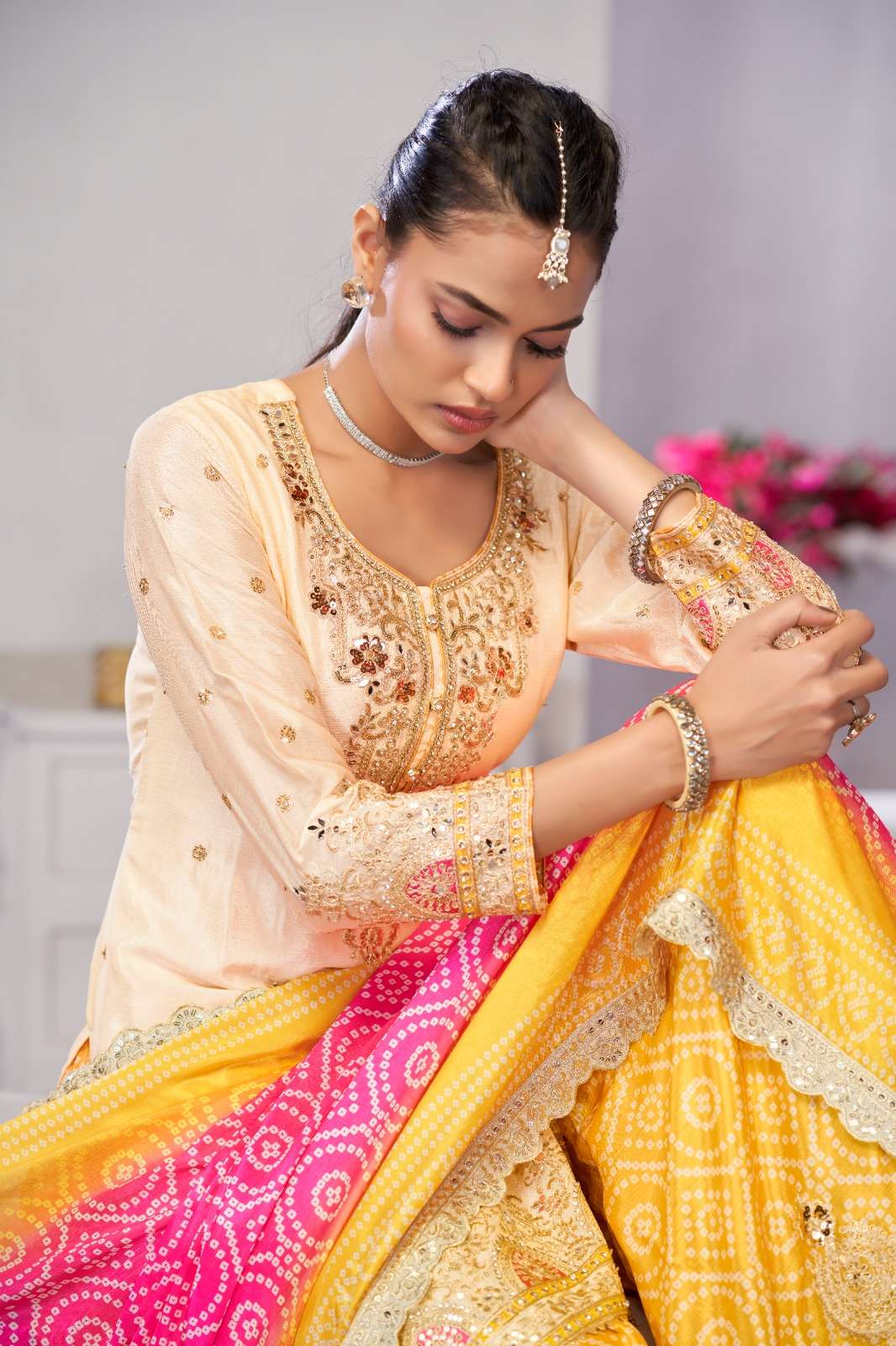 SUROOR BY GULZAR IN PREMIUM CHINON FABRICS WITH BEAUTIFULL EMBROIDERY WORK 