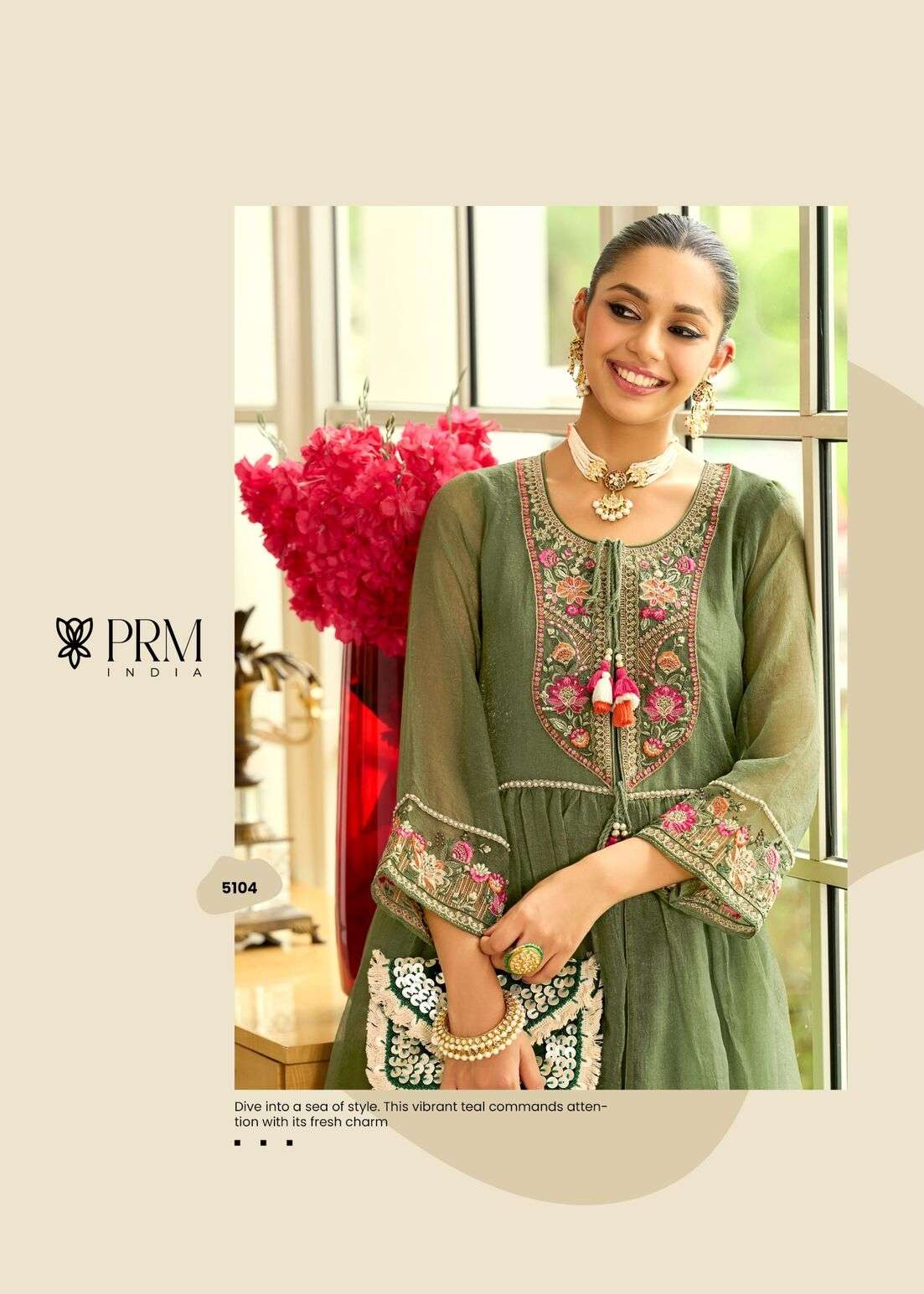 SWARA BY PRM INDIA IN PURE CRUSE ORGANZA SRUGE WITH EMRODARY AND HAND WORK 