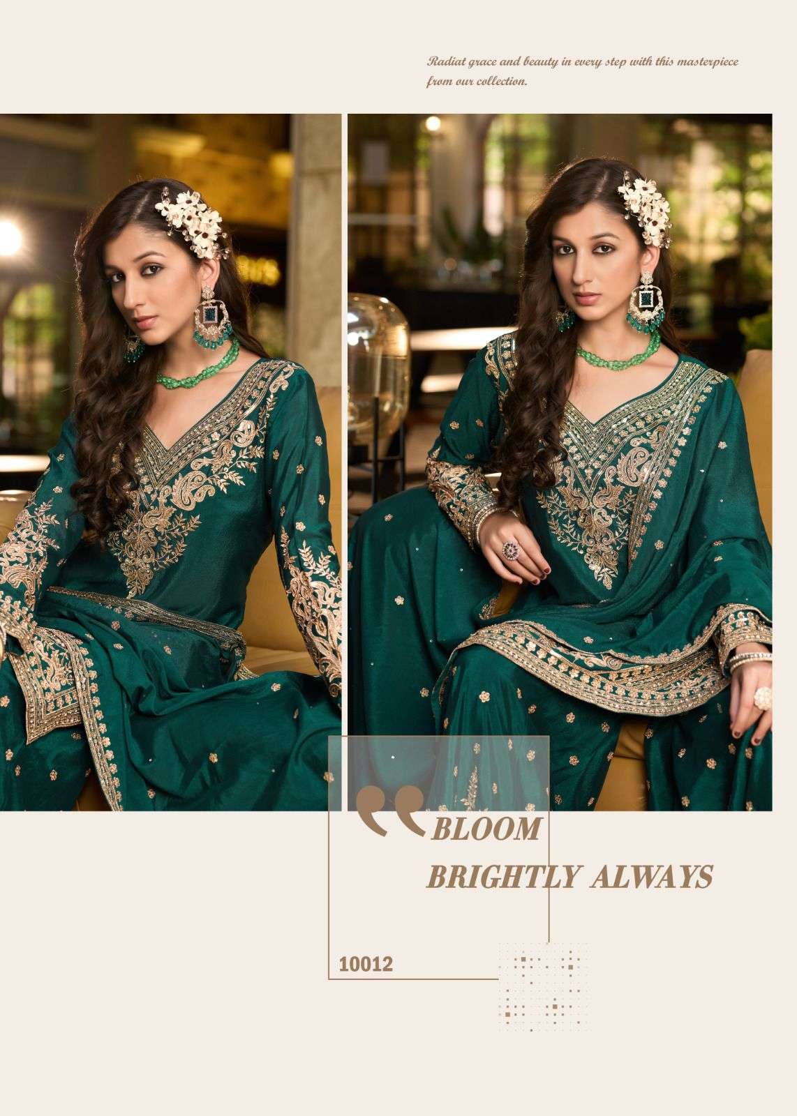 SWARA BY SANIKA FASHION IN PREMIUM CHINON SILK WITH HEAVY EMBROIDERED MIRROR WORK 