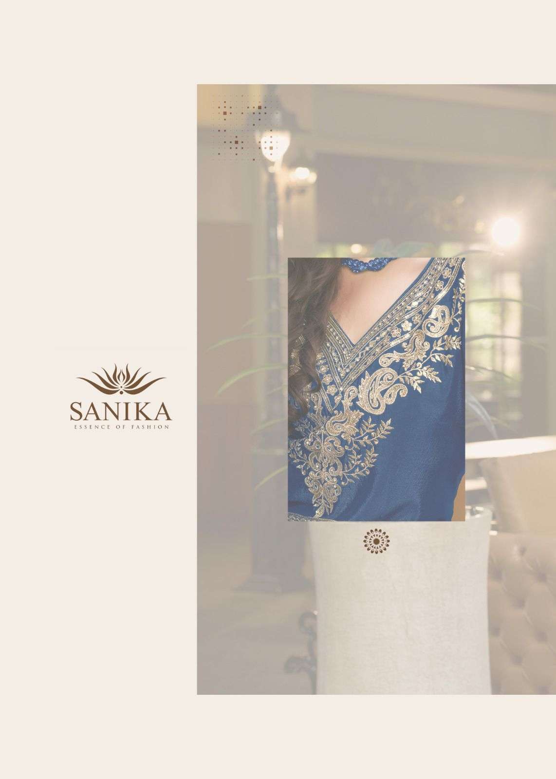 SWARA BY SANIKA FASHION IN PREMIUM CHINON SILK WITH HEAVY EMBROIDERED MIRROR WORK 