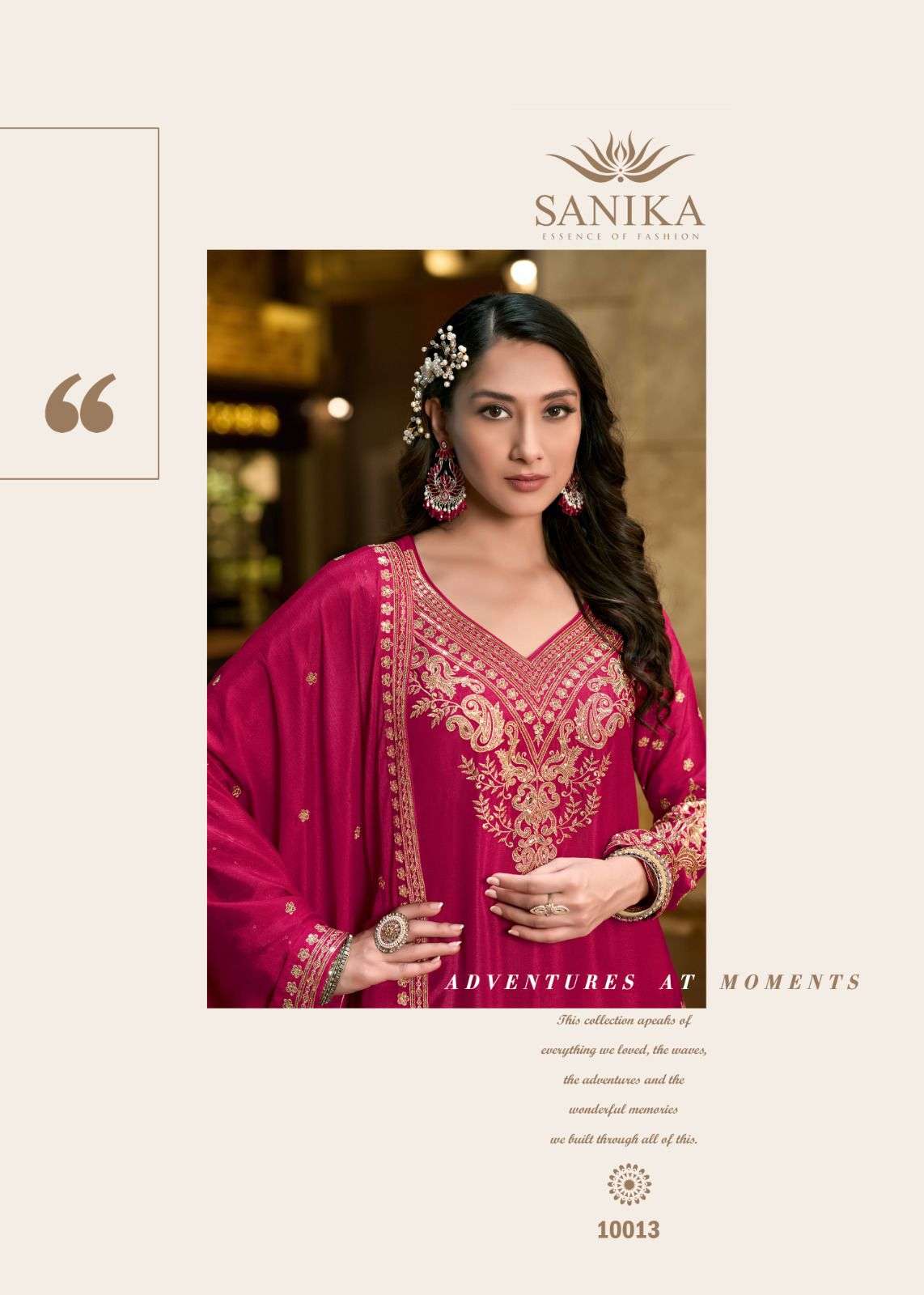 SWARA BY SANIKA FASHION IN PREMIUM CHINON SILK WITH HEAVY EMBROIDERED MIRROR WORK 