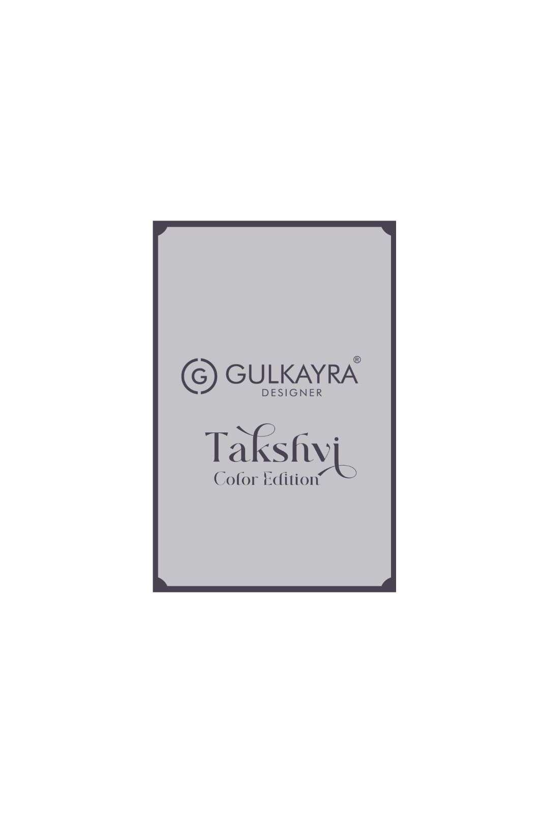 TAKSHVI BY GULKAYRA DESIGNER IN REAL CHINON DIGITAL PRINT WITH EMBROIDERY WORK 