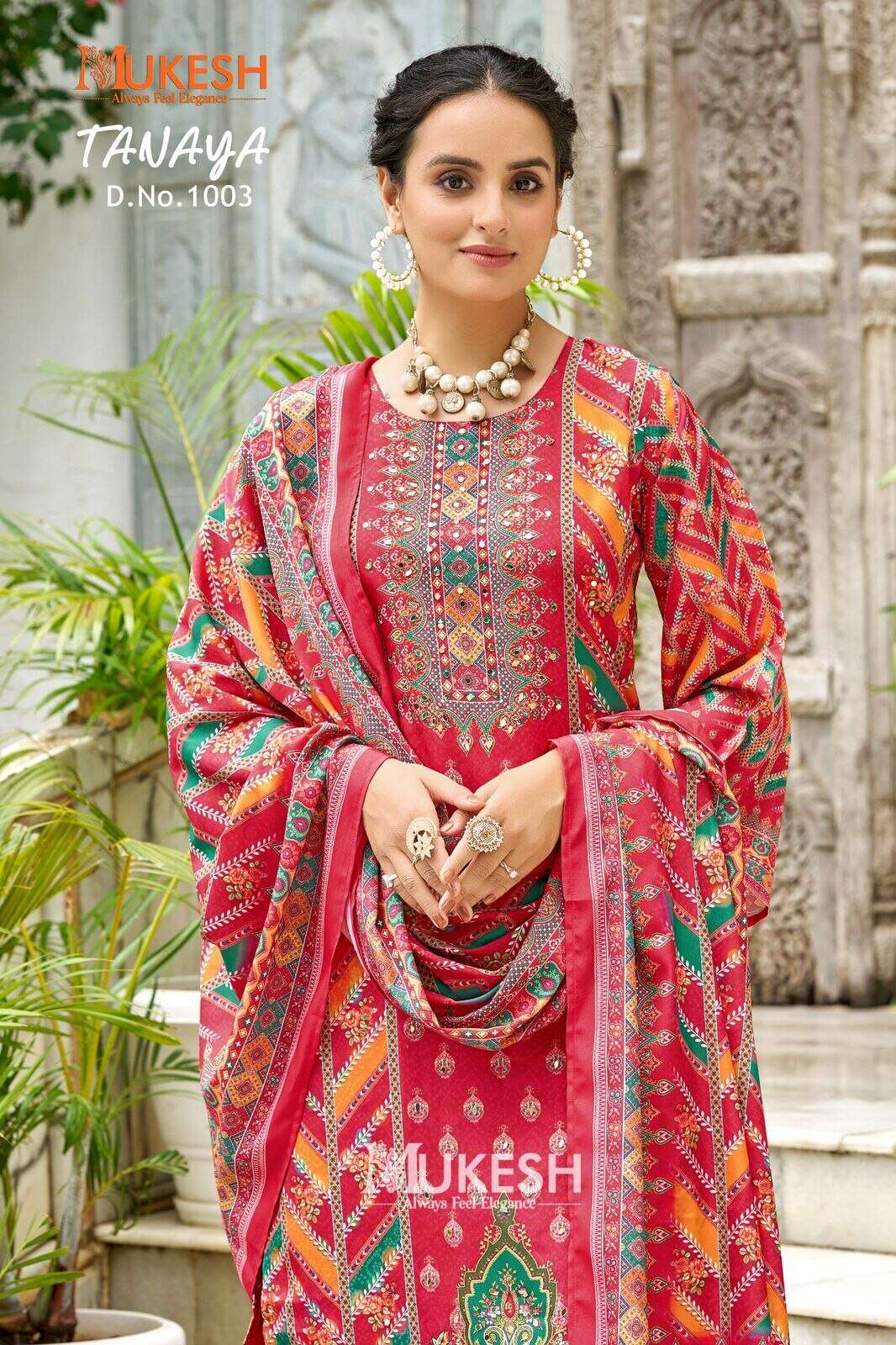 TANAYA BY MUKESH IN PURE CRAPE SILK DIGITAL PRINT WITH FULL MICRO INNER 