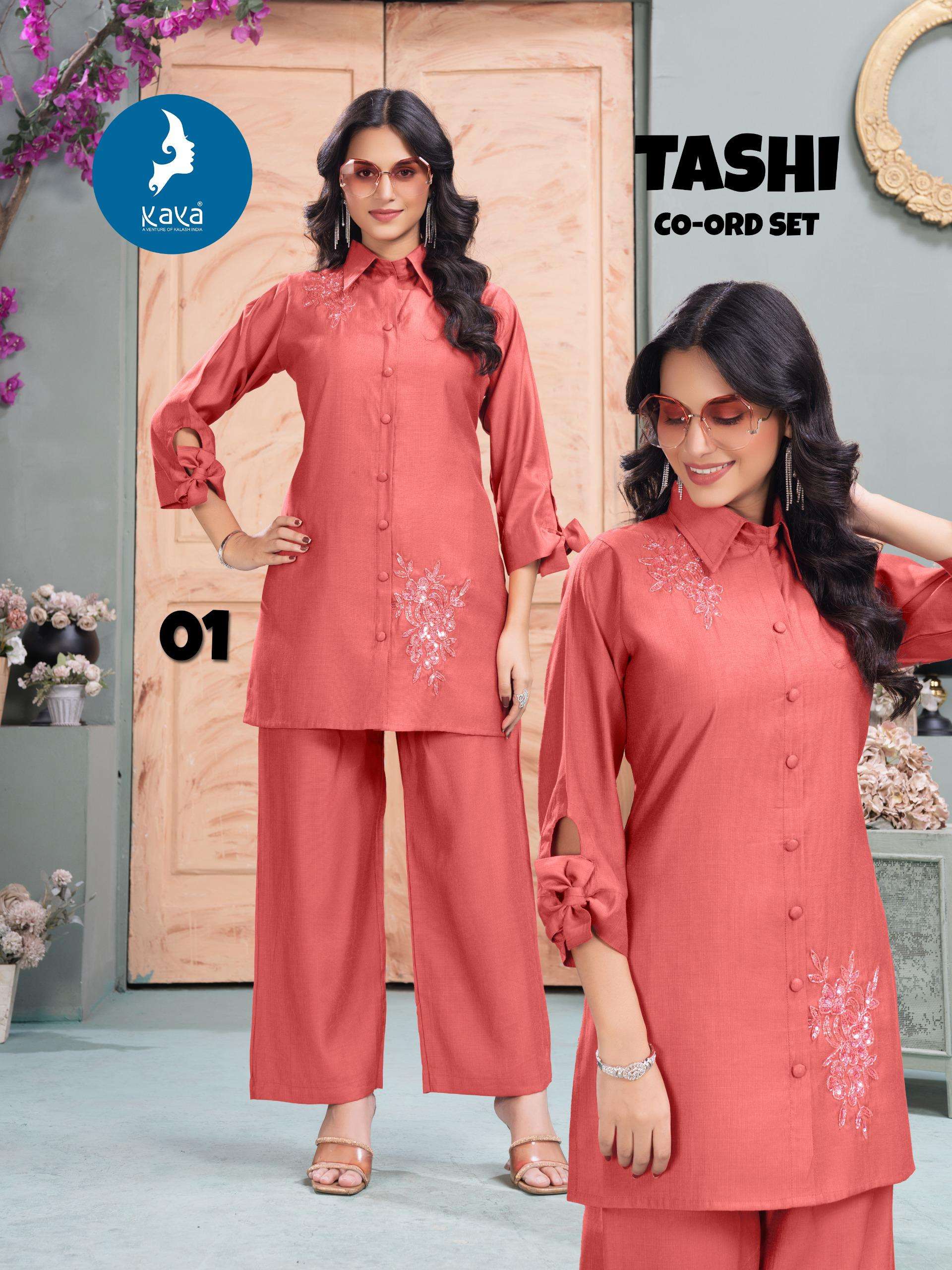 TASHI BY KAYA KURTI IN VERTICAN SILK 2 PIECE CO-ORD SET CONCEPT 