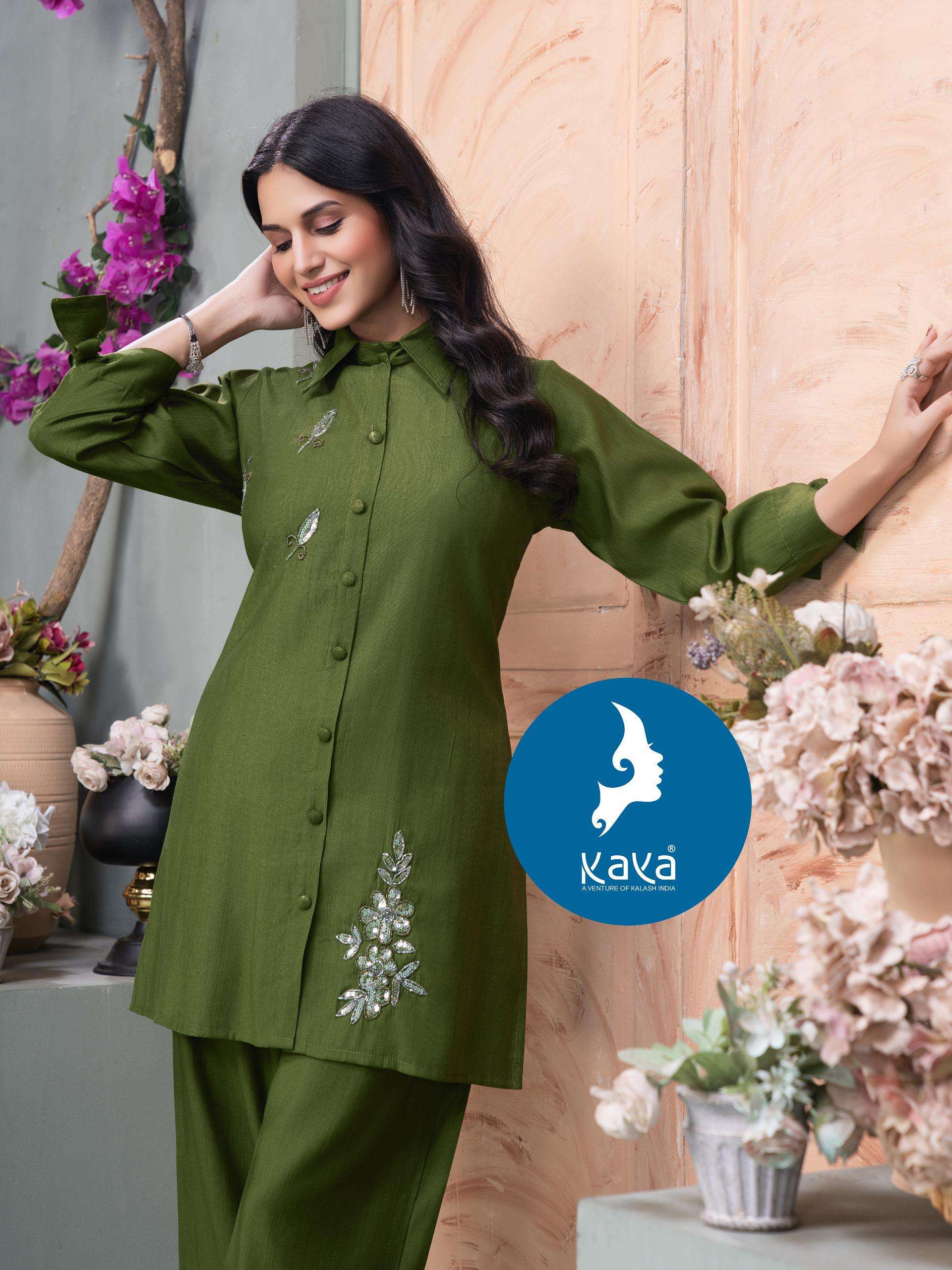 TASHI BY KAYA KURTI IN VERTICAN SILK 2 PIECE CO-ORD SET CONCEPT 