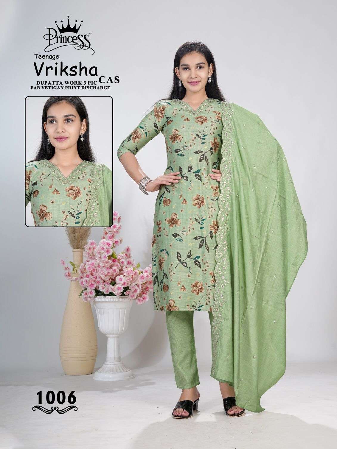 TEENAGE VRIKSHA CAS BY PRINCESS CREATION IN VATICAN PRINT DISCHARGE 