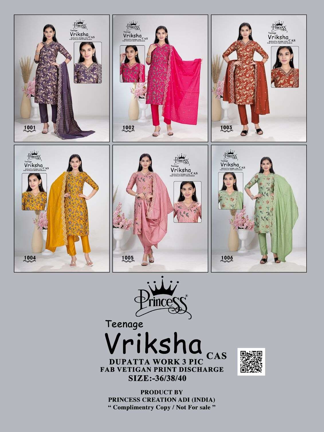 TEENAGE VRIKSHA CAS BY PRINCESS CREATION IN VATICAN PRINT DISCHARGE 