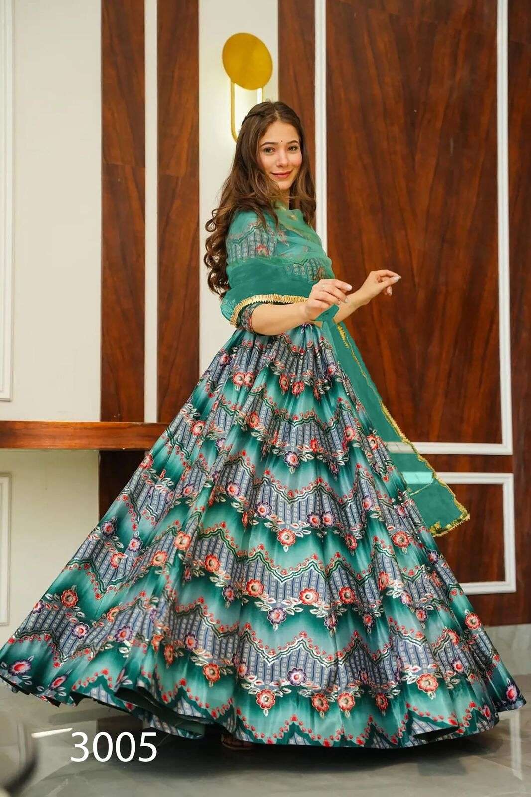 VALLARI VOL-3 BY TEXOFAB IN PURE SILK WITH HEAVY DIGITAL PRINT AND ORGANZA DUPATTA WITH LACE 