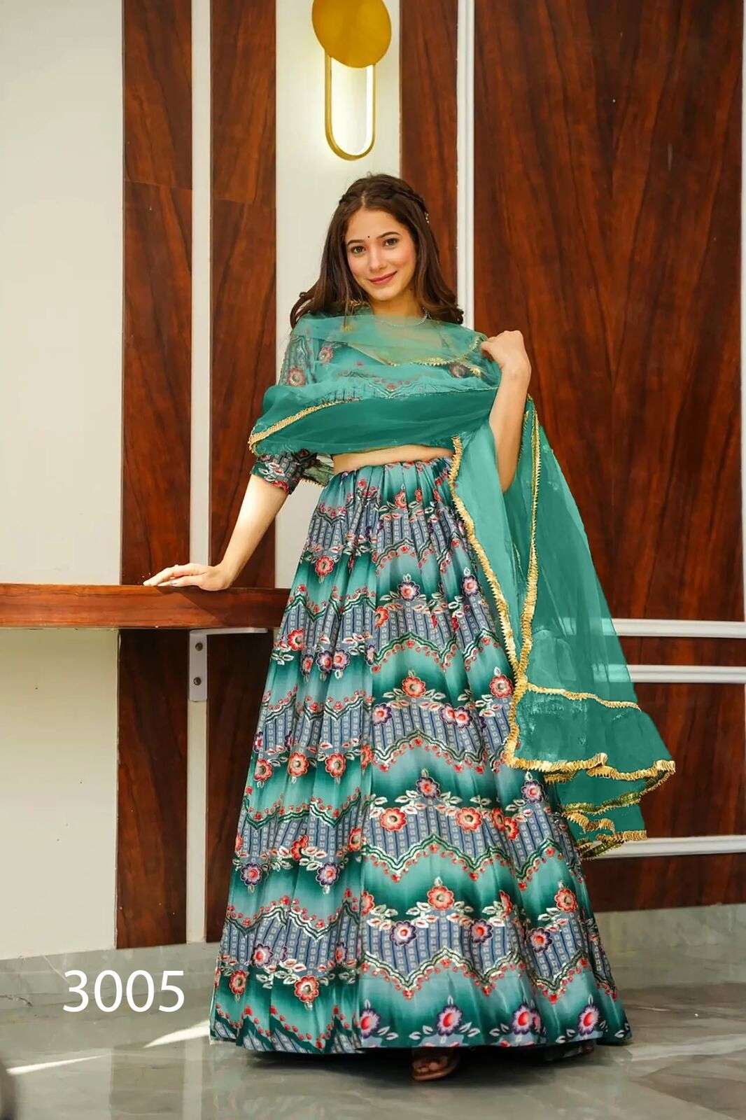 VALLARI VOL-3 BY TEXOFAB IN PURE SILK WITH HEAVY DIGITAL PRINT AND ORGANZA DUPATTA WITH LACE 