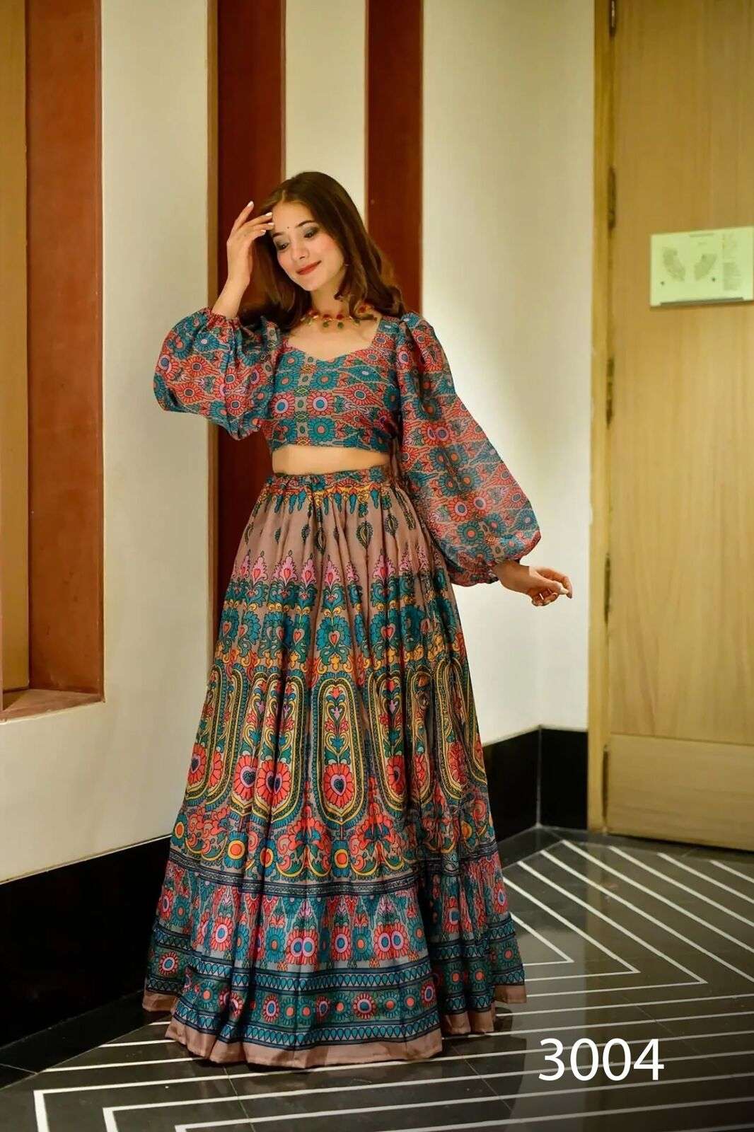 VALLARI VOL-3 BY TEXOFAB IN PURE SILK WITH HEAVY DIGITAL PRINT AND ORGANZA DUPATTA WITH LACE 