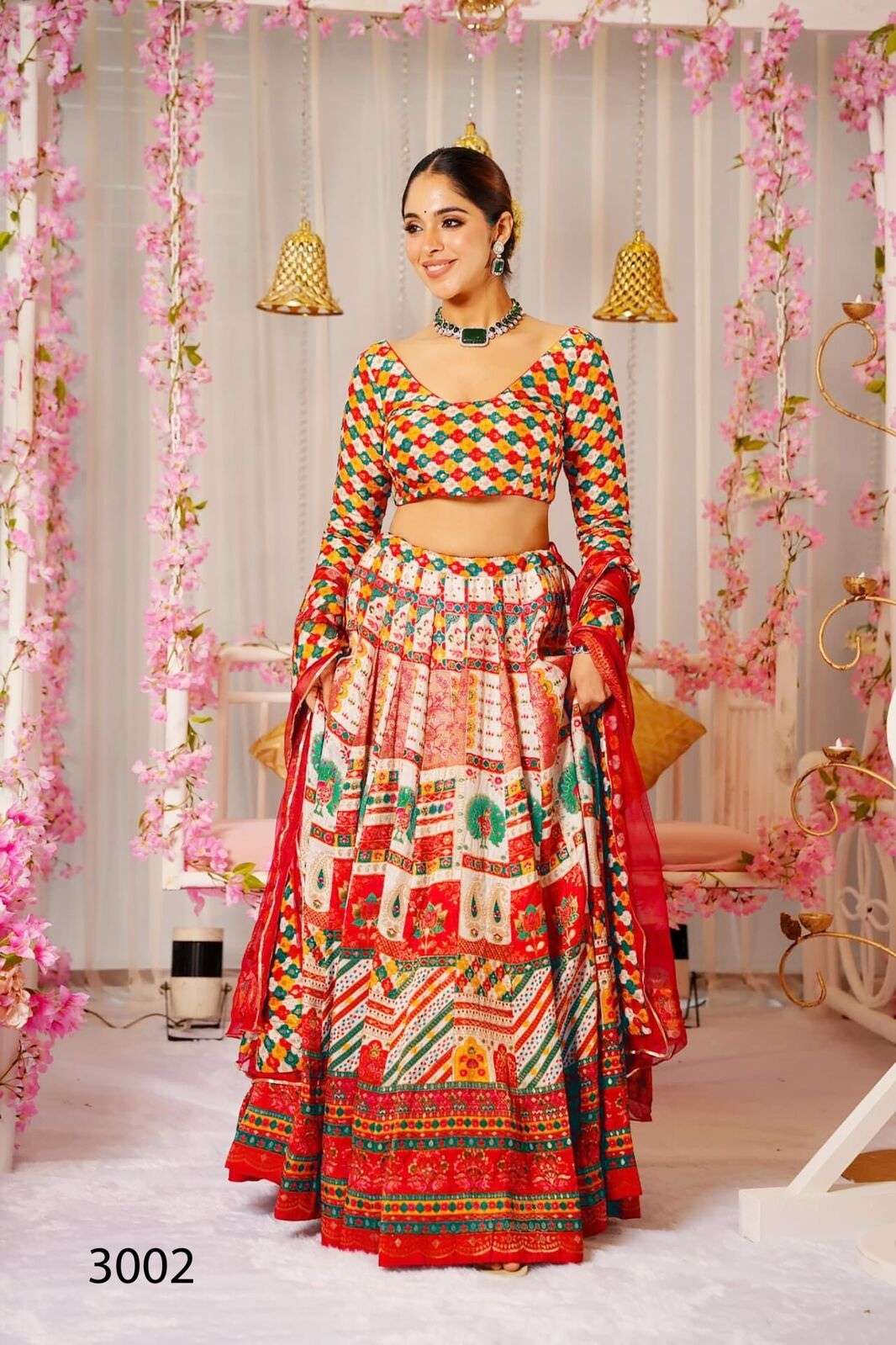 VALLARI VOL-3 BY TEXOFAB IN PURE SILK WITH HEAVY DIGITAL PRINT AND ORGANZA DUPATTA WITH LACE 