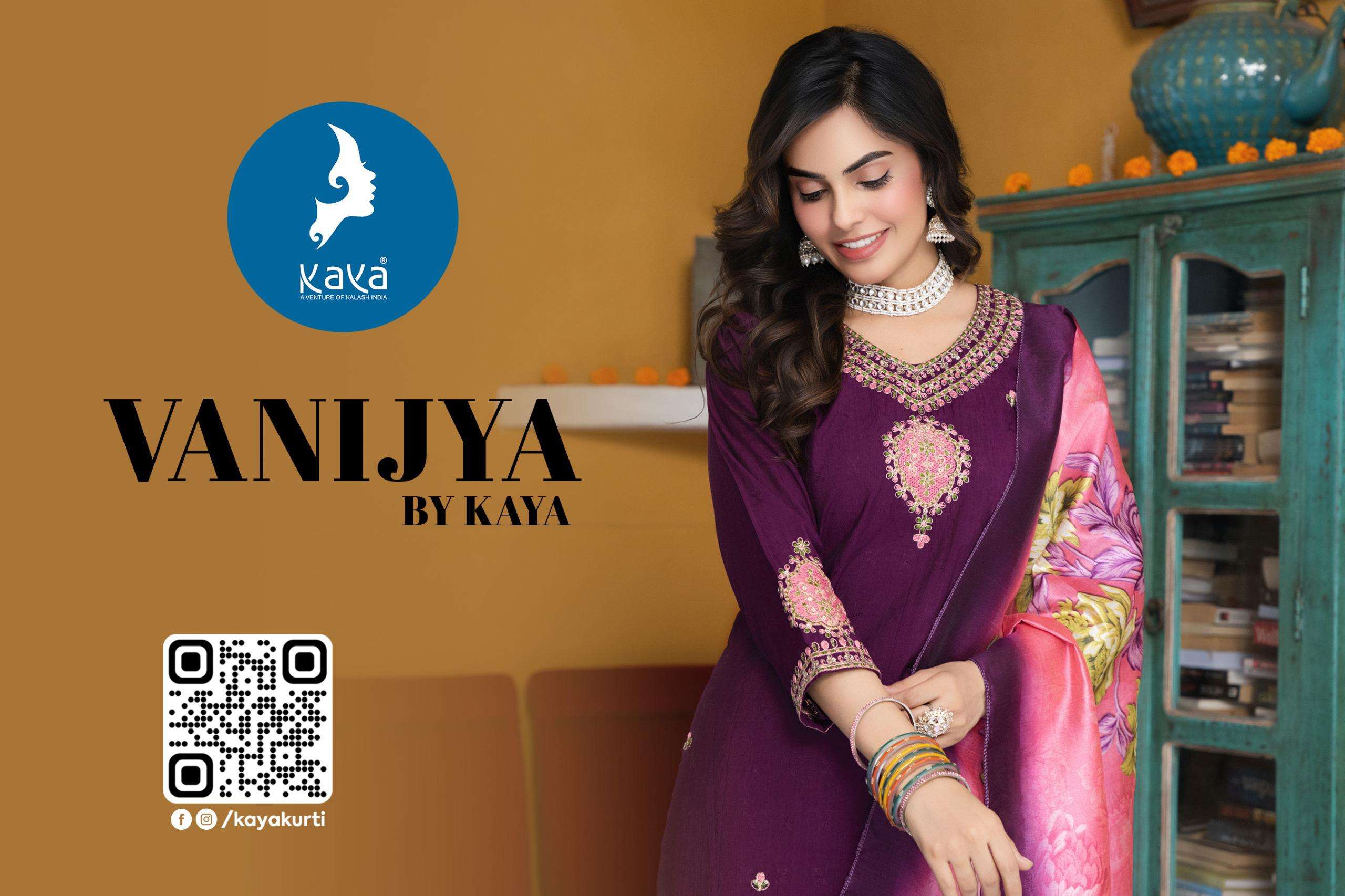 VANIJYA BY KAYA KURTI IN VETICAN DOBY WITH ASSAM SILK DIGITAL PRINTED DUPATTA 