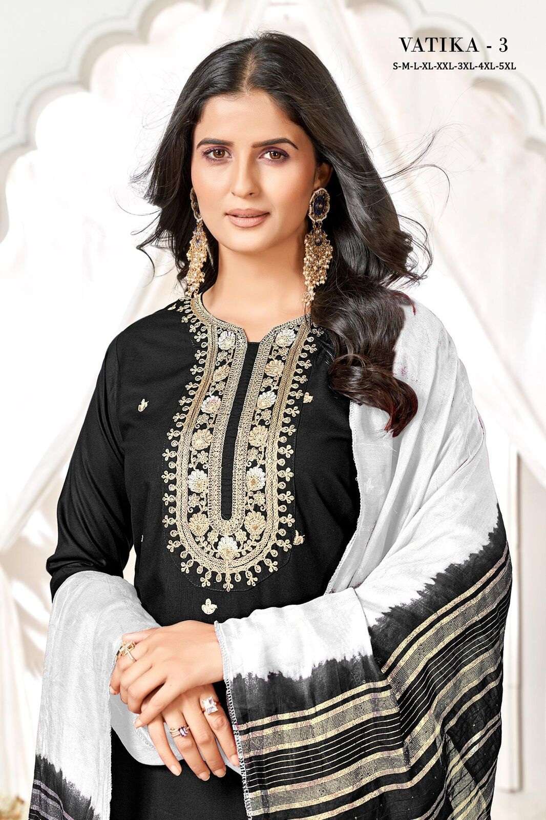 VATIKA-3 BY SANGEET IN HEAVY RAYON GOLD PRINT WITH EMBROIDERY SEQUENCE WORK 