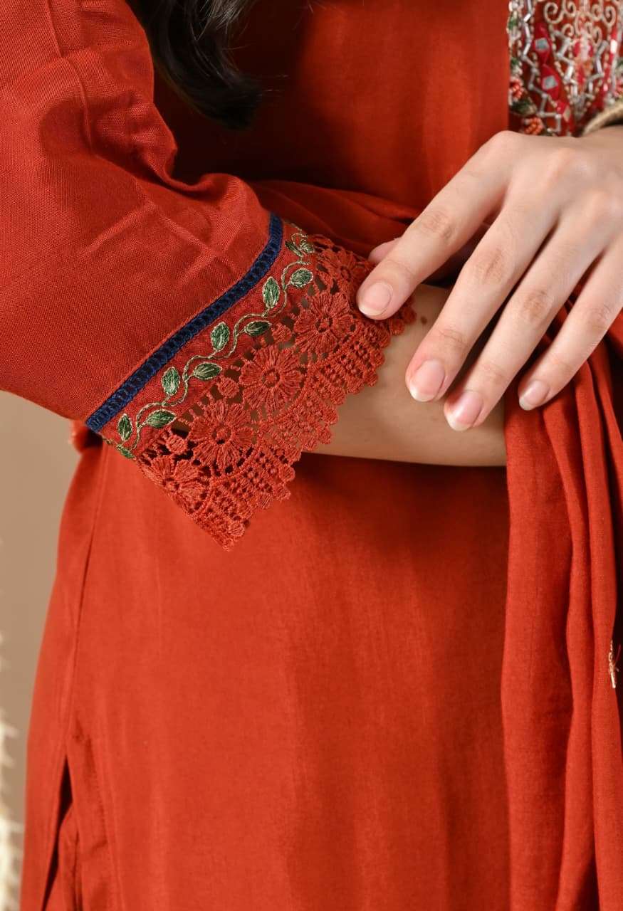 VOL :- 1 BY SWARUUP LIFESTYLE IN PURE MUSLIN STRAIGHT CUT TOP WITH HEAVY EMBROIDERY WORK 