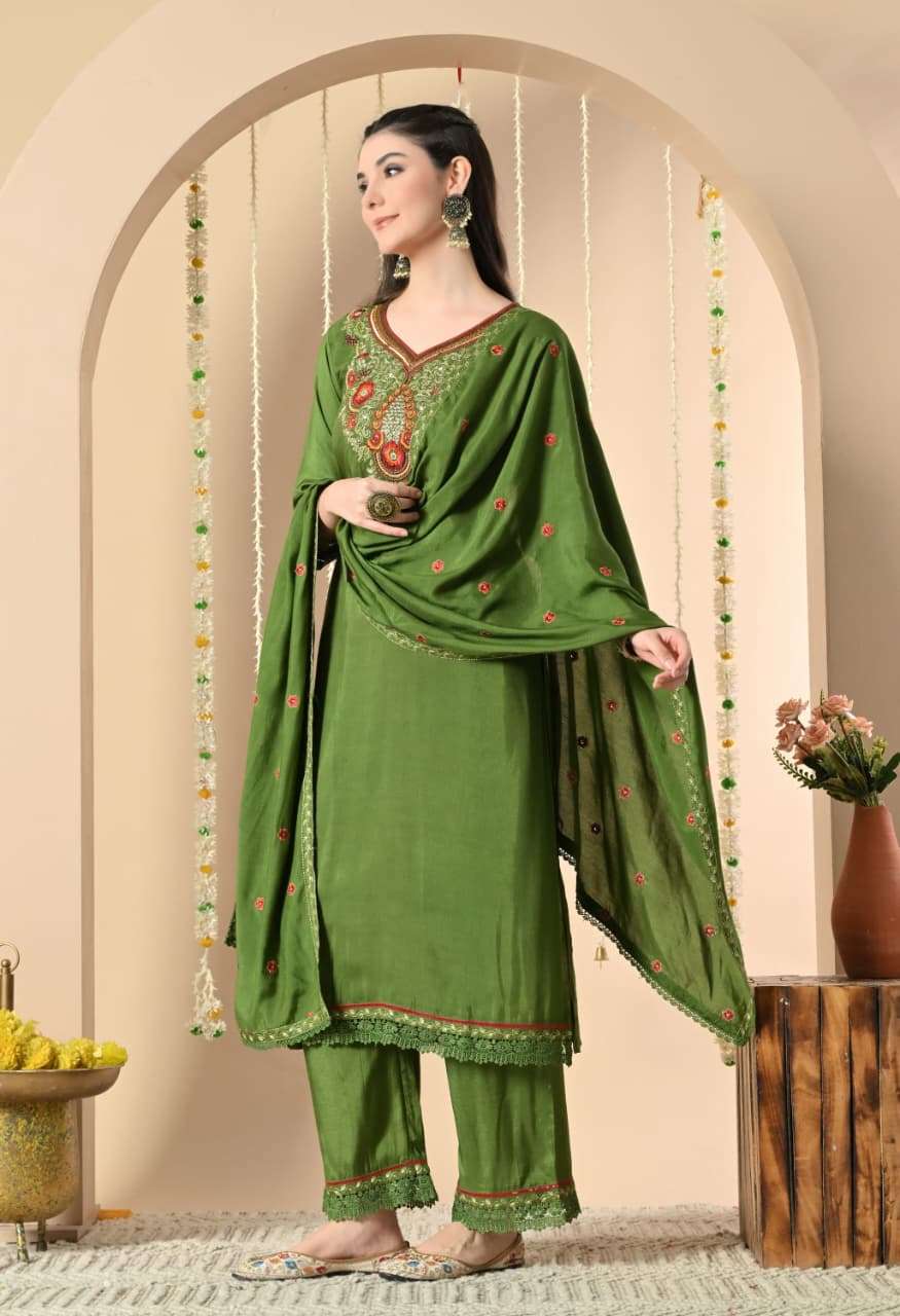 VOL :- 1 BY SWARUUP LIFESTYLE IN PURE MUSLIN STRAIGHT CUT TOP WITH HEAVY EMBROIDERY WORK 