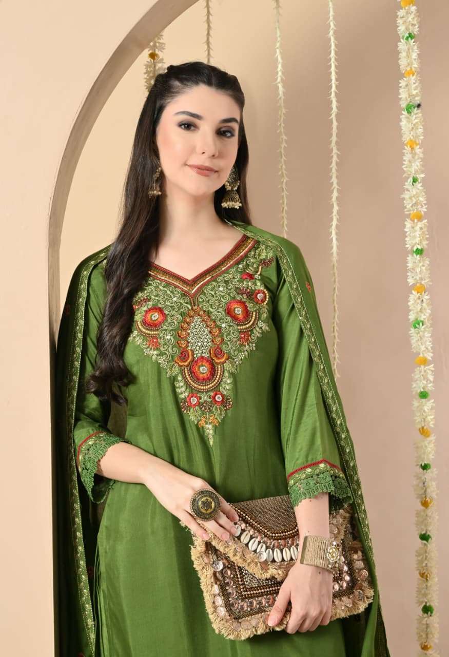 VOL :- 1 BY SWARUUP LIFESTYLE IN PURE MUSLIN STRAIGHT CUT TOP WITH HEAVY EMBROIDERY WORK 