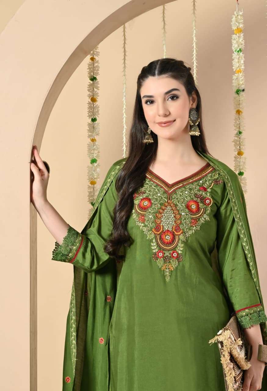 VOL :- 1 BY SWARUUP LIFESTYLE IN PURE MUSLIN STRAIGHT CUT TOP WITH HEAVY EMBROIDERY WORK 