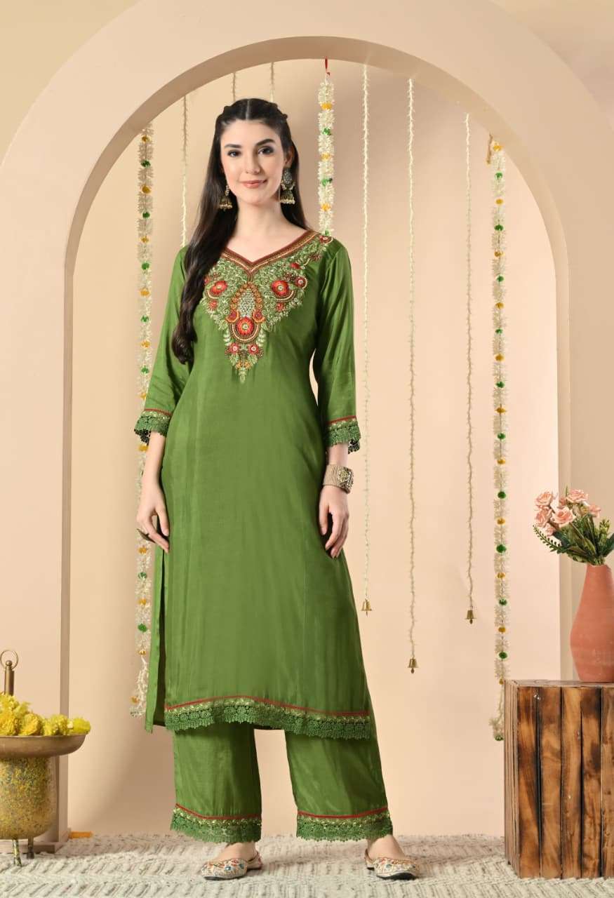 VOL :- 1 BY SWARUUP LIFESTYLE IN PURE MUSLIN STRAIGHT CUT TOP WITH HEAVY EMBROIDERY WORK 