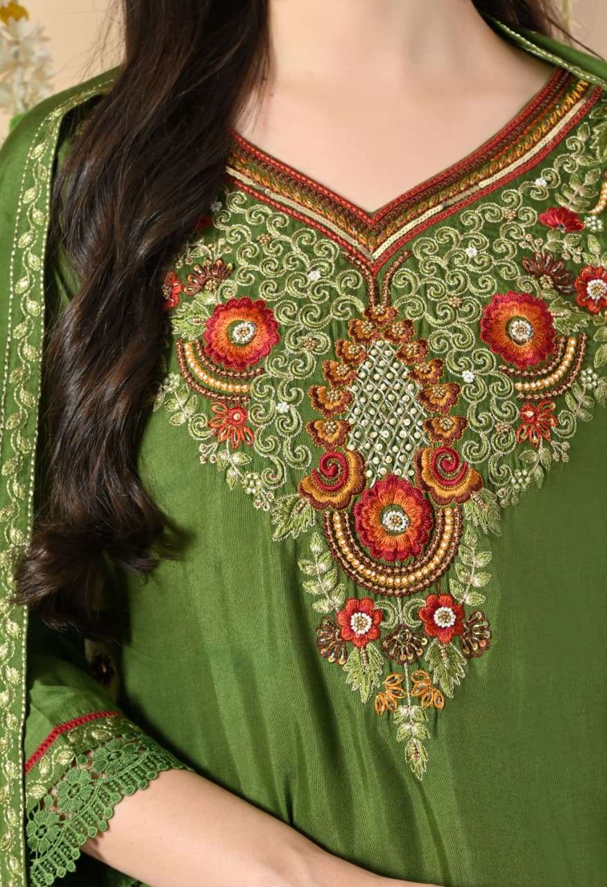 VOL :- 1 BY SWARUUP LIFESTYLE IN PURE MUSLIN STRAIGHT CUT TOP WITH HEAVY EMBROIDERY WORK 