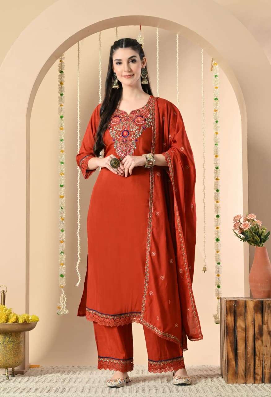 VOL :- 1 BY SWARUUP LIFESTYLE IN PURE MUSLIN STRAIGHT CUT TOP WITH HEAVY EMBROIDERY WORK 