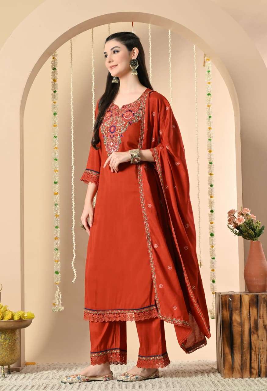 VOL :- 1 BY SWARUUP LIFESTYLE IN PURE MUSLIN STRAIGHT CUT TOP WITH HEAVY EMBROIDERY WORK 