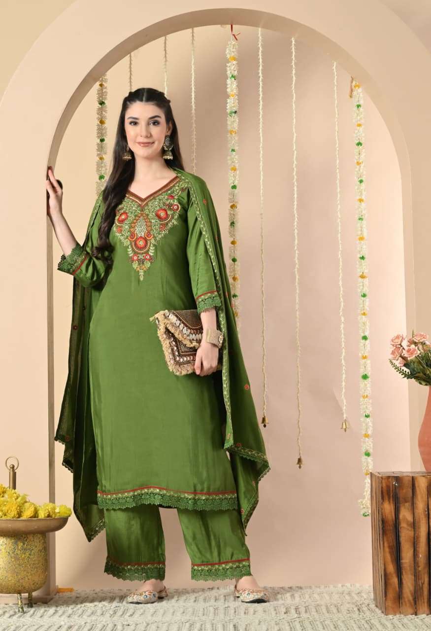 VOL :- 1 BY SWARUUP LIFESTYLE IN PURE MUSLIN STRAIGHT CUT TOP WITH HEAVY EMBROIDERY WORK 