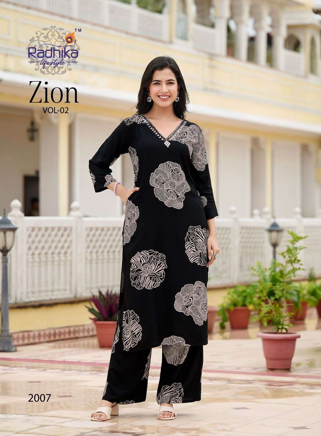 ZION VOL:-2 BY RADHIKA LIFE STYLE IN PURE RAYON HEAVY DISCHARGE WITH FOIL HANDWORK 
