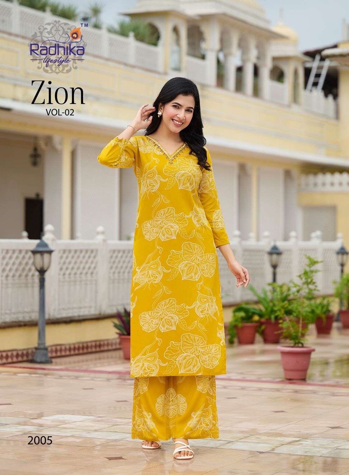 ZION VOL:-2 BY RADHIKA LIFE STYLE IN PURE RAYON HEAVY DISCHARGE WITH FOIL HANDWORK 