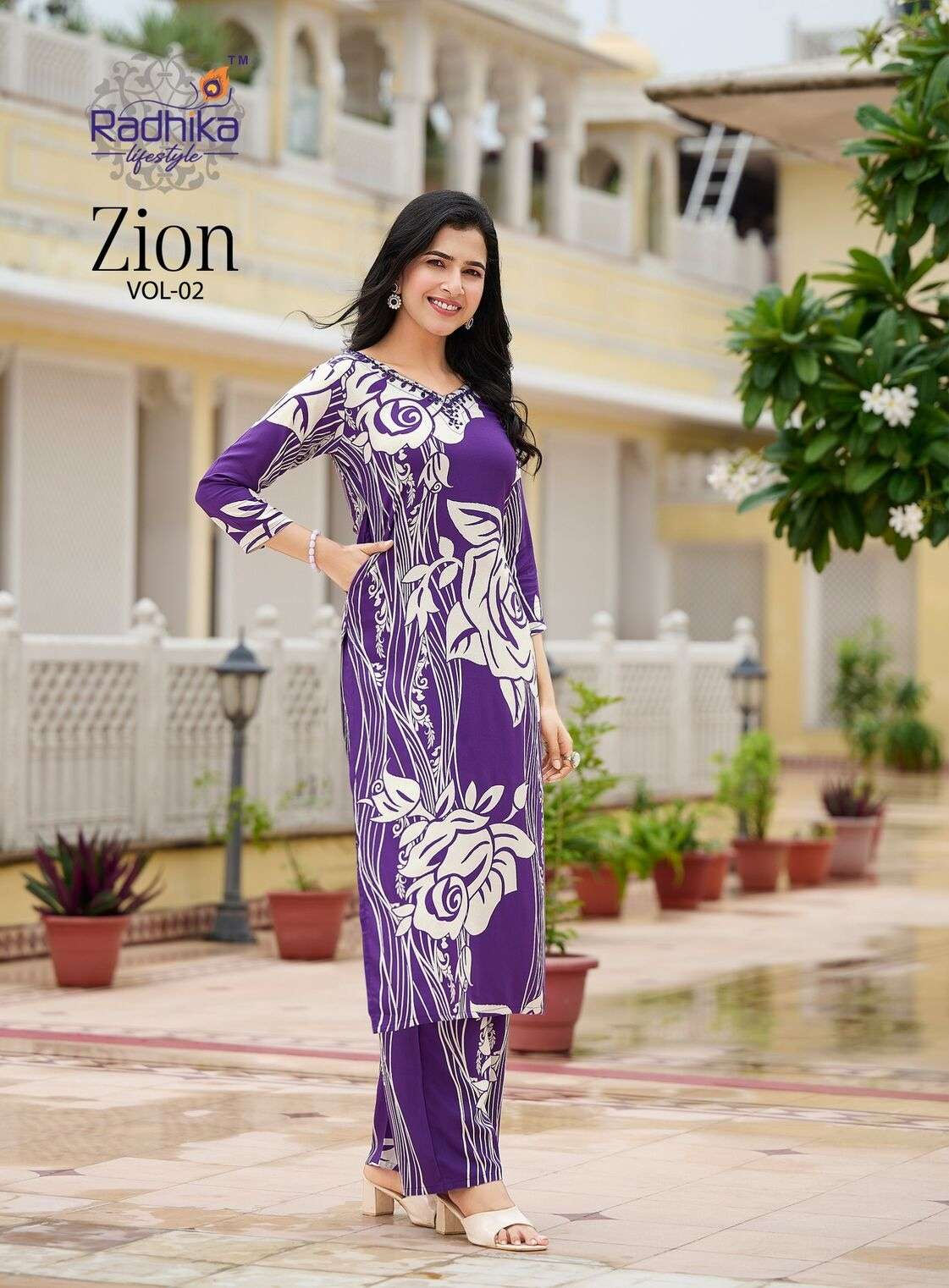 ZION VOL:-2 BY RADHIKA LIFE STYLE IN PURE RAYON HEAVY DISCHARGE WITH FOIL HANDWORK 