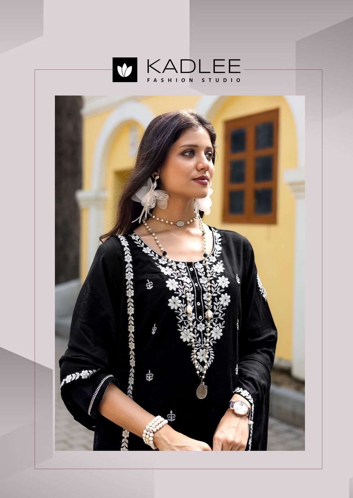 AARYA BY KADLEE IN SALLI PURE COTTON WITH HAND & THREADWORK 