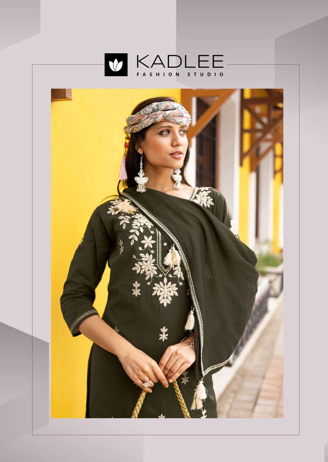 AARYA BY KADLEE IN SALLI PURE COTTON WITH HAND & THREADWORK 