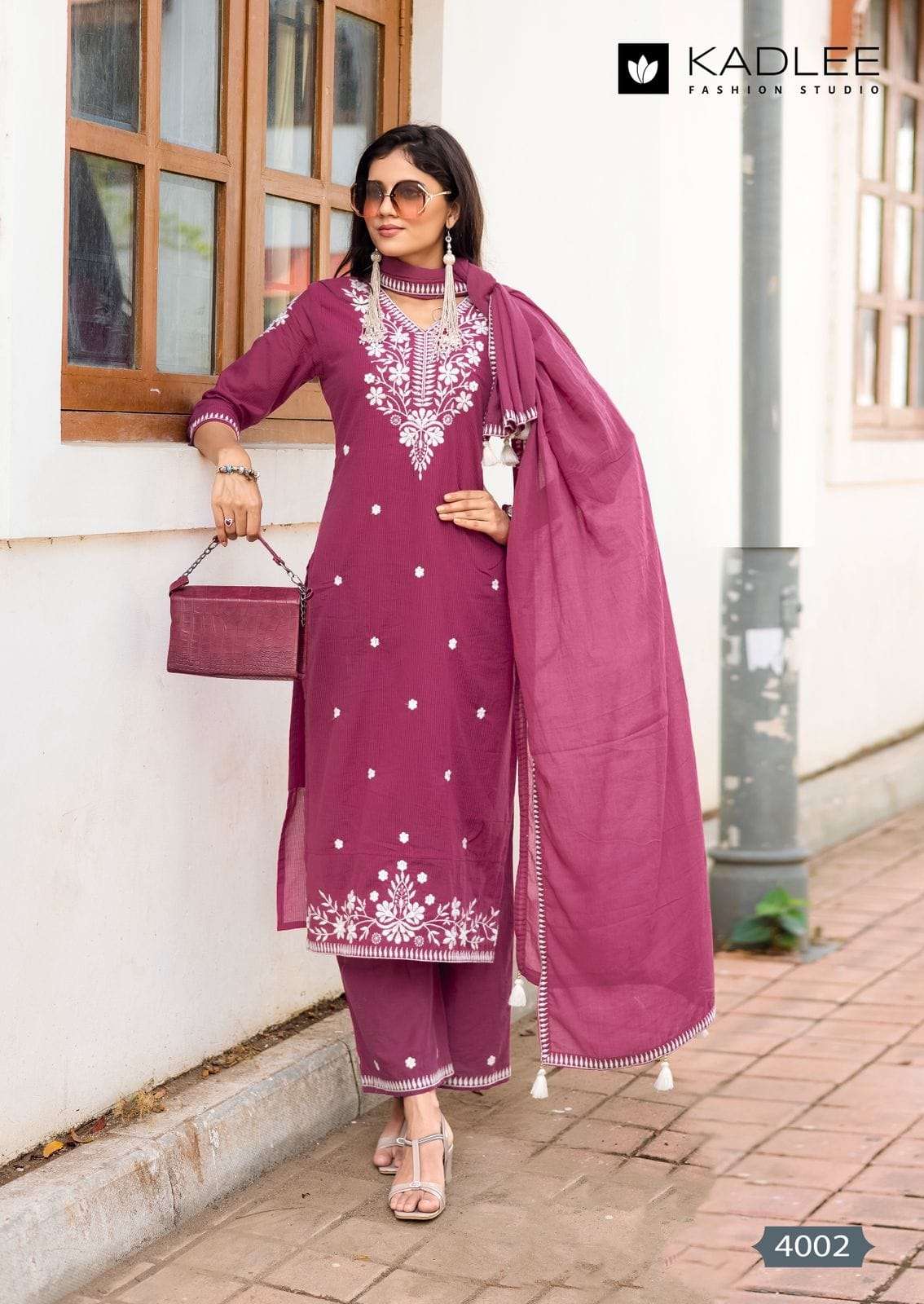 AARYA BY KADLEE IN SALLI PURE COTTON WITH HAND & THREADWORK 