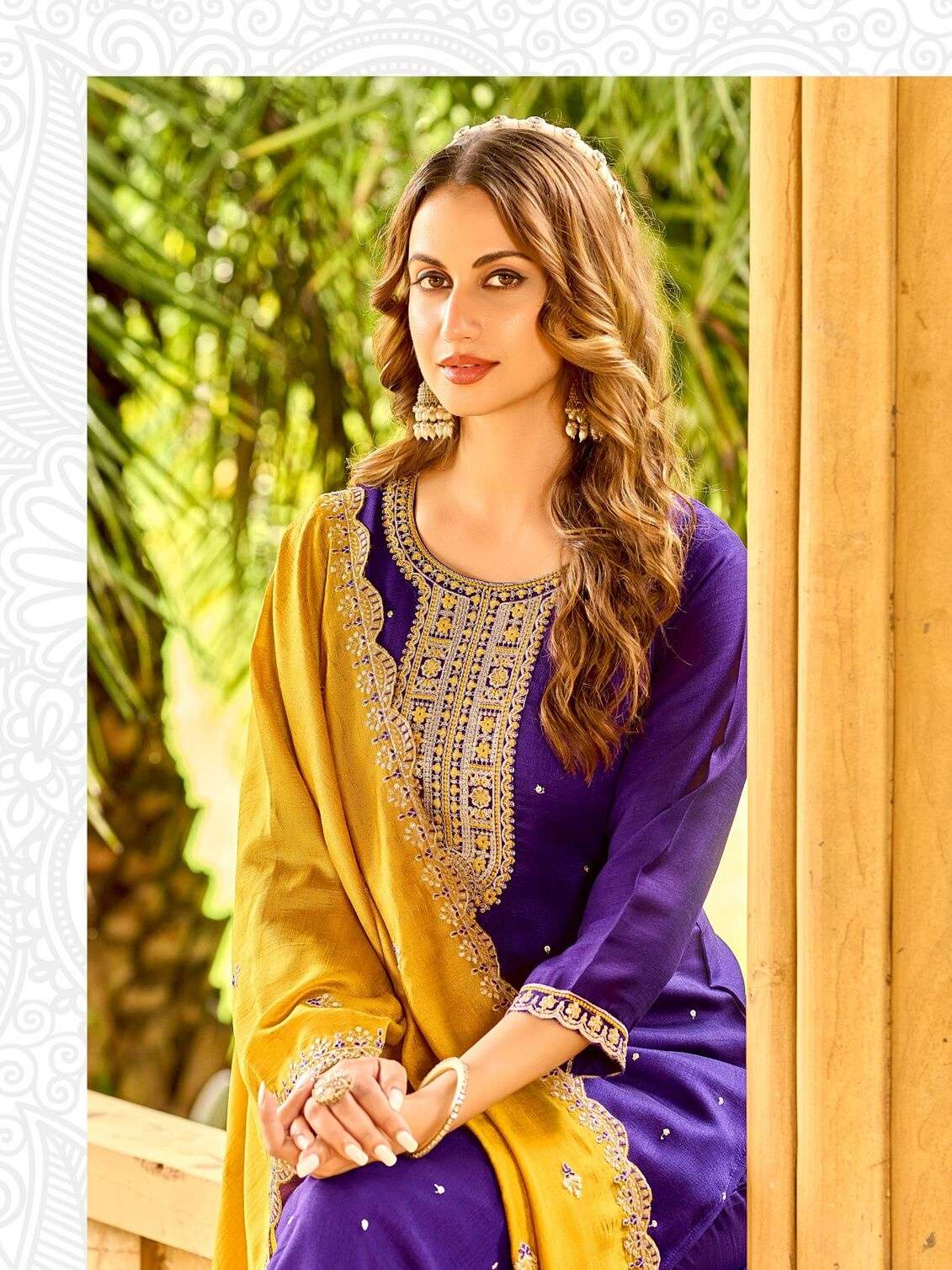 ALEXA BY AANCHI IN VICHITRA SILK WITH FANCY CONTRAST DUPATTA WORK