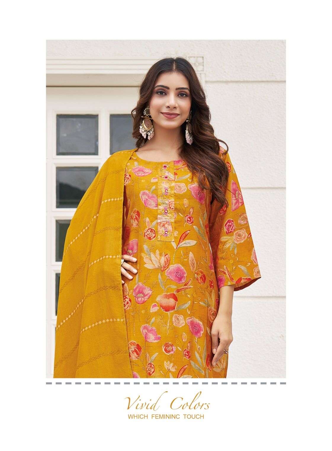 ALEXA VOL-5 BY RADHIKA LIFE STYLE IN VERTICAN SILK FOIL PRINT WITH HANDWORK 