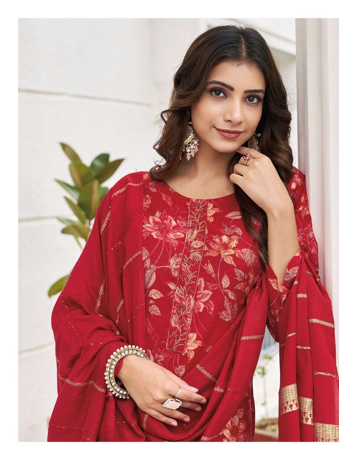 ALEXA VOL-5 BY RADHIKA LIFE STYLE IN VERTICAN SILK FOIL PRINT WITH HANDWORK 