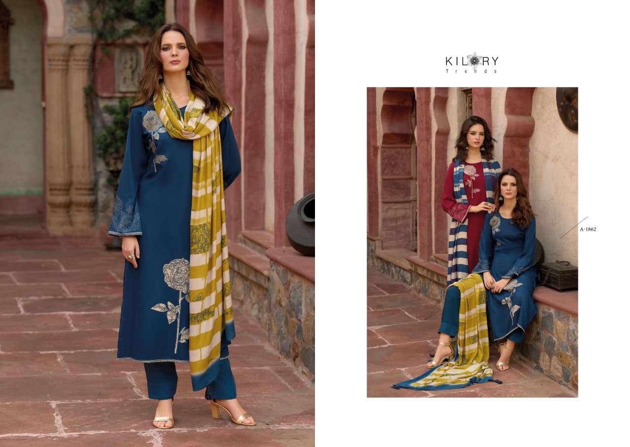 ALFAAZ BY KILORY TRENDS IN PURE VISCOSE PASHMINA DIGITAL FOIL PRINT WITH EMBROIDERY