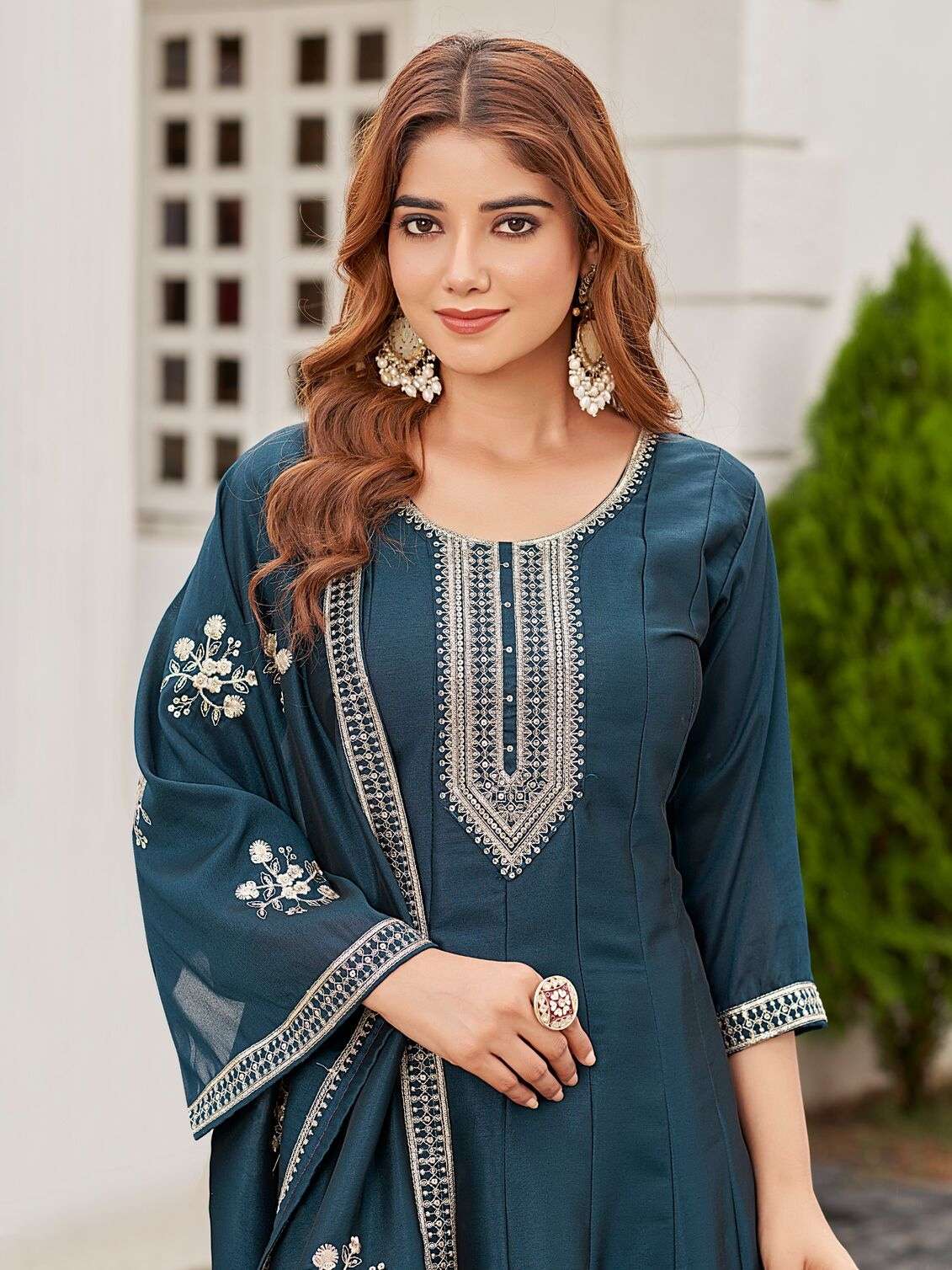 ANNIE BY AANCHI IN CRYSTAL SILK WITH FANCY DUPATTA WORK FLAIR CONCEPT 