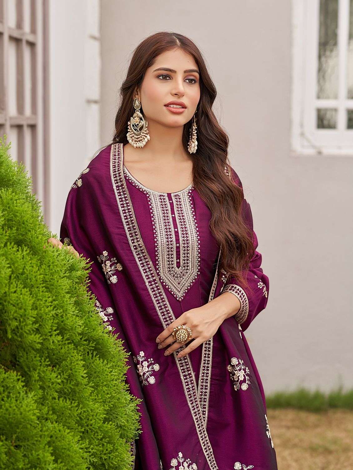 ANNIE BY AANCHI IN CRYSTAL SILK WITH FANCY DUPATTA WORK FLAIR CONCEPT 