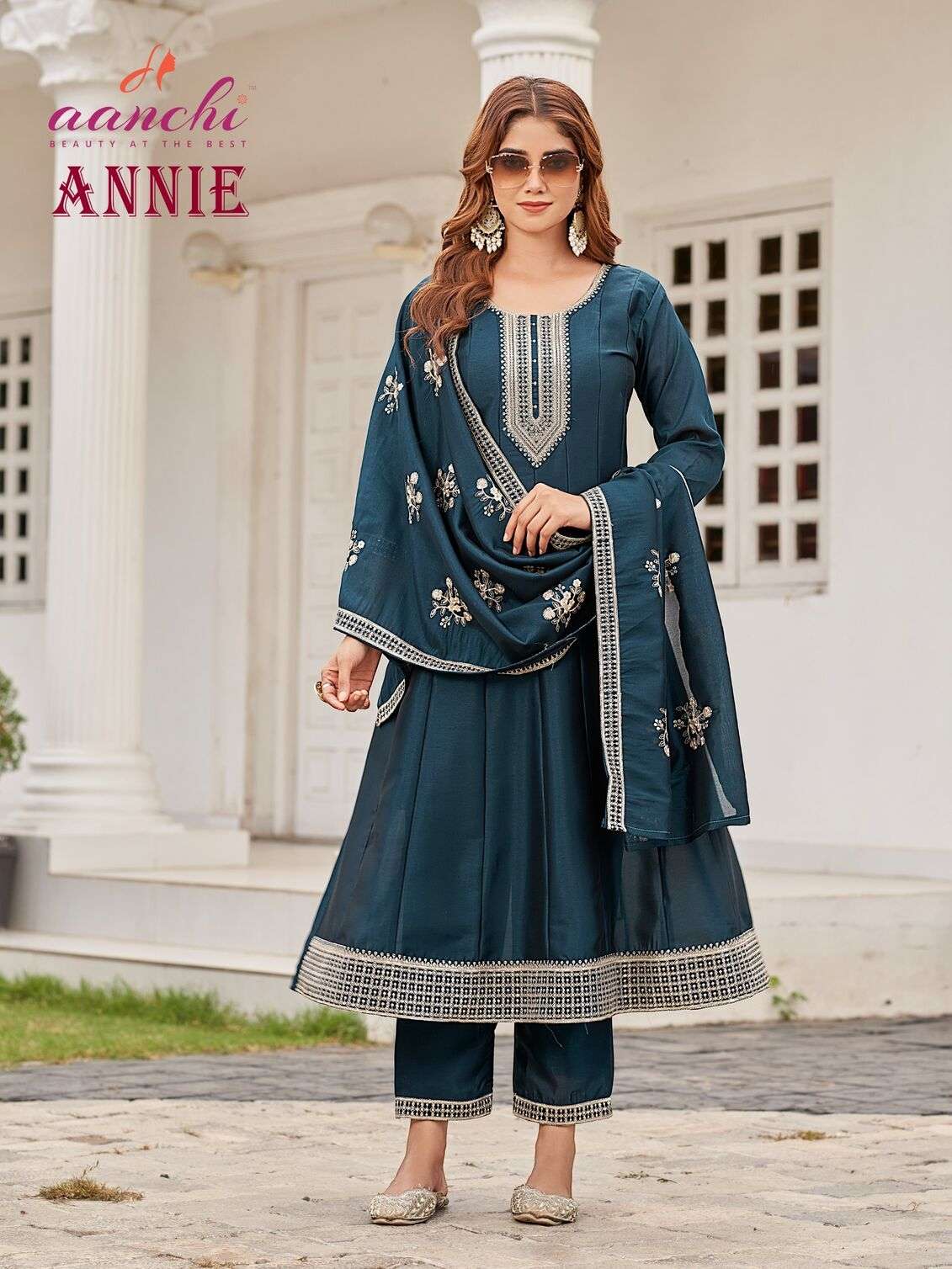 ANNIE BY AANCHI IN CRYSTAL SILK WITH FANCY DUPATTA WORK FLAIR CONCEPT 
