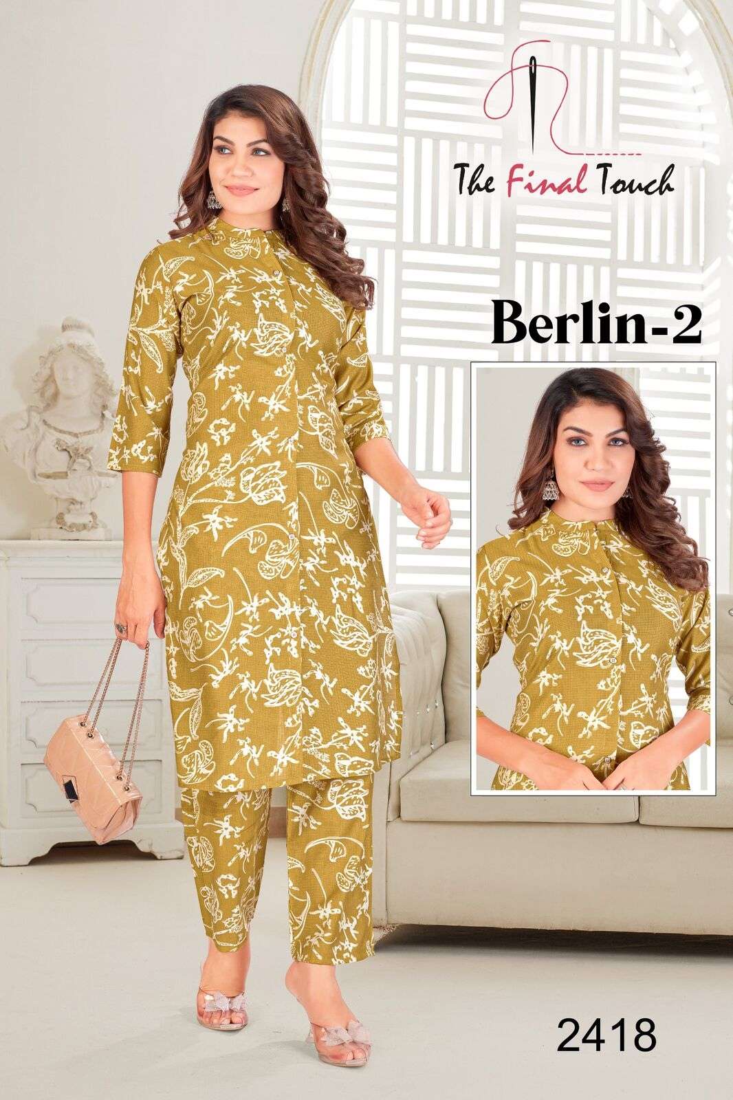 BERLIN VOL-2 BY THE FINAL TOUCH IN PREMIUM BERLIN PRINTS FOIL CO-ORD SET WITH PLAZO 