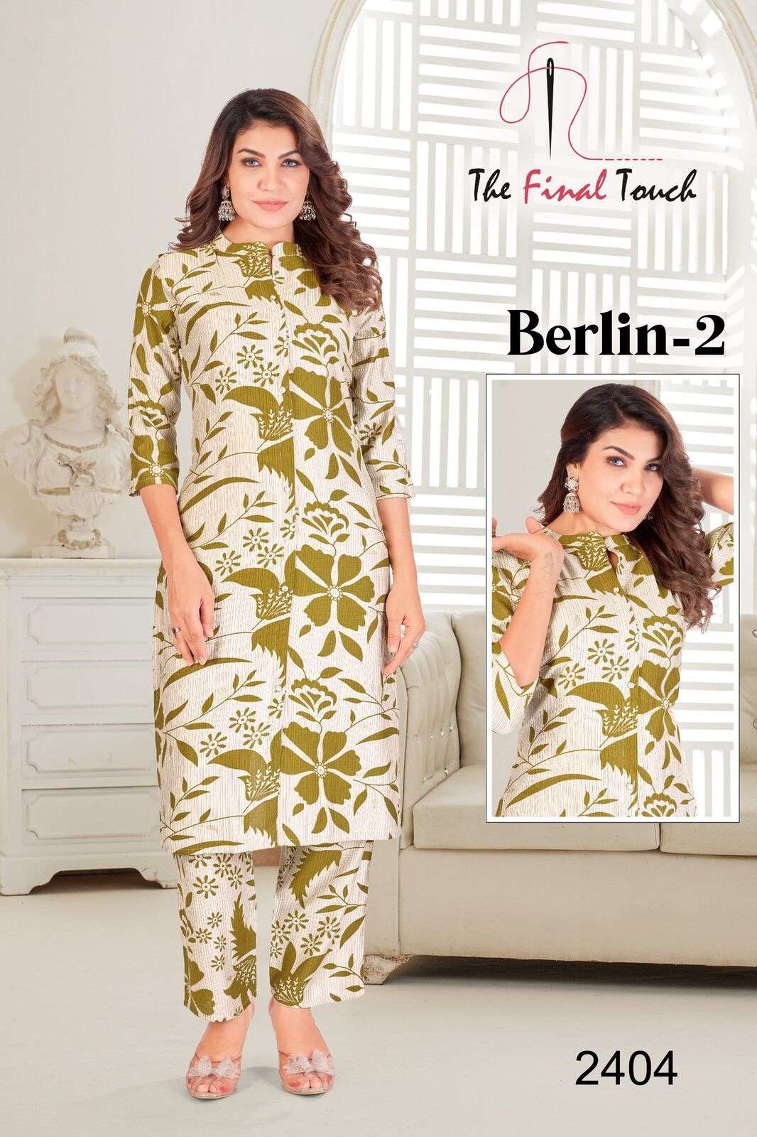 BERLIN VOL-2 BY THE FINAL TOUCH IN PREMIUM BERLIN PRINTS FOIL CO-ORD SET WITH PLAZO 